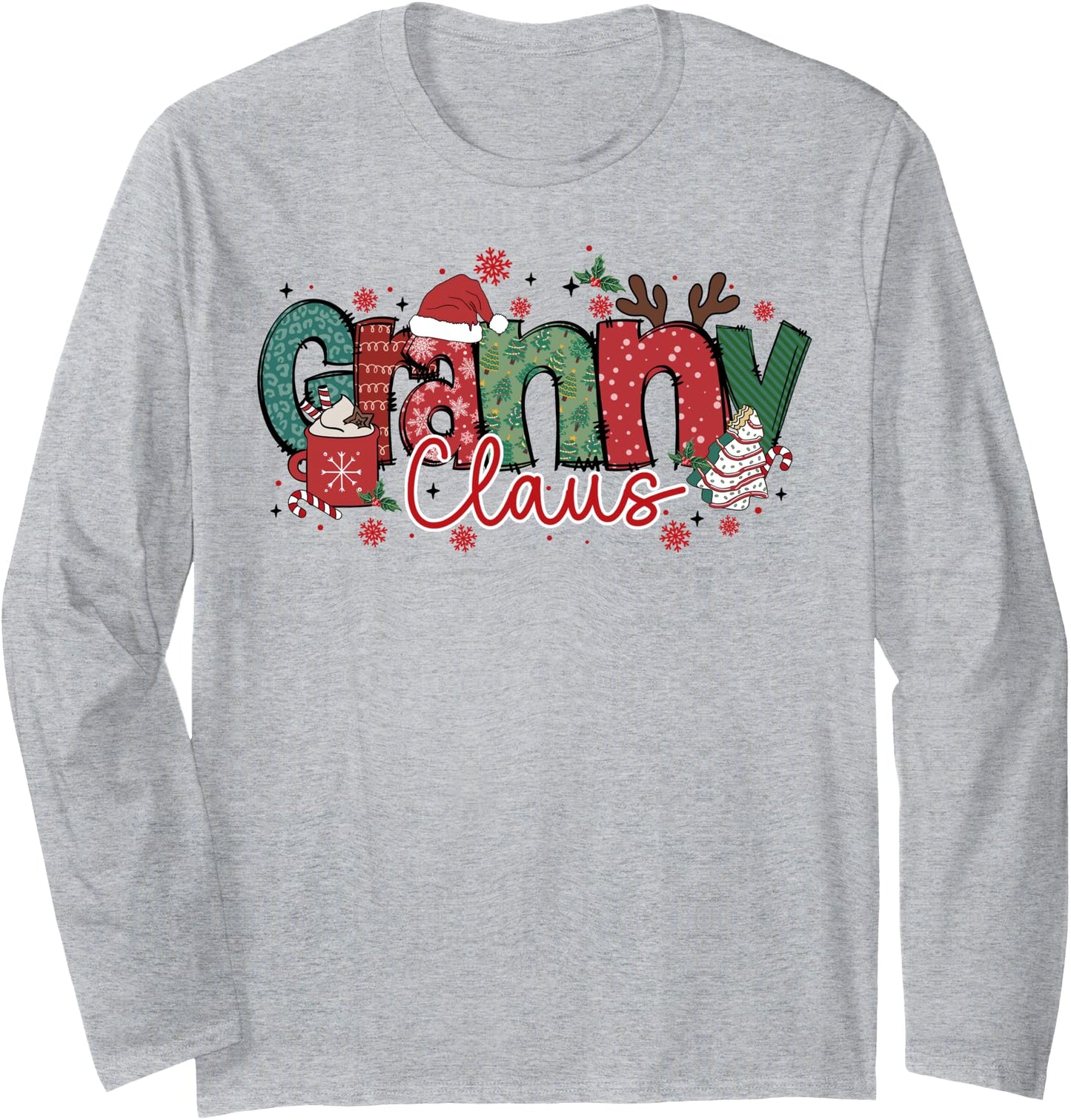 Granny Claus Christmas Pajama Santa Claus Family Matching Long Sleeve