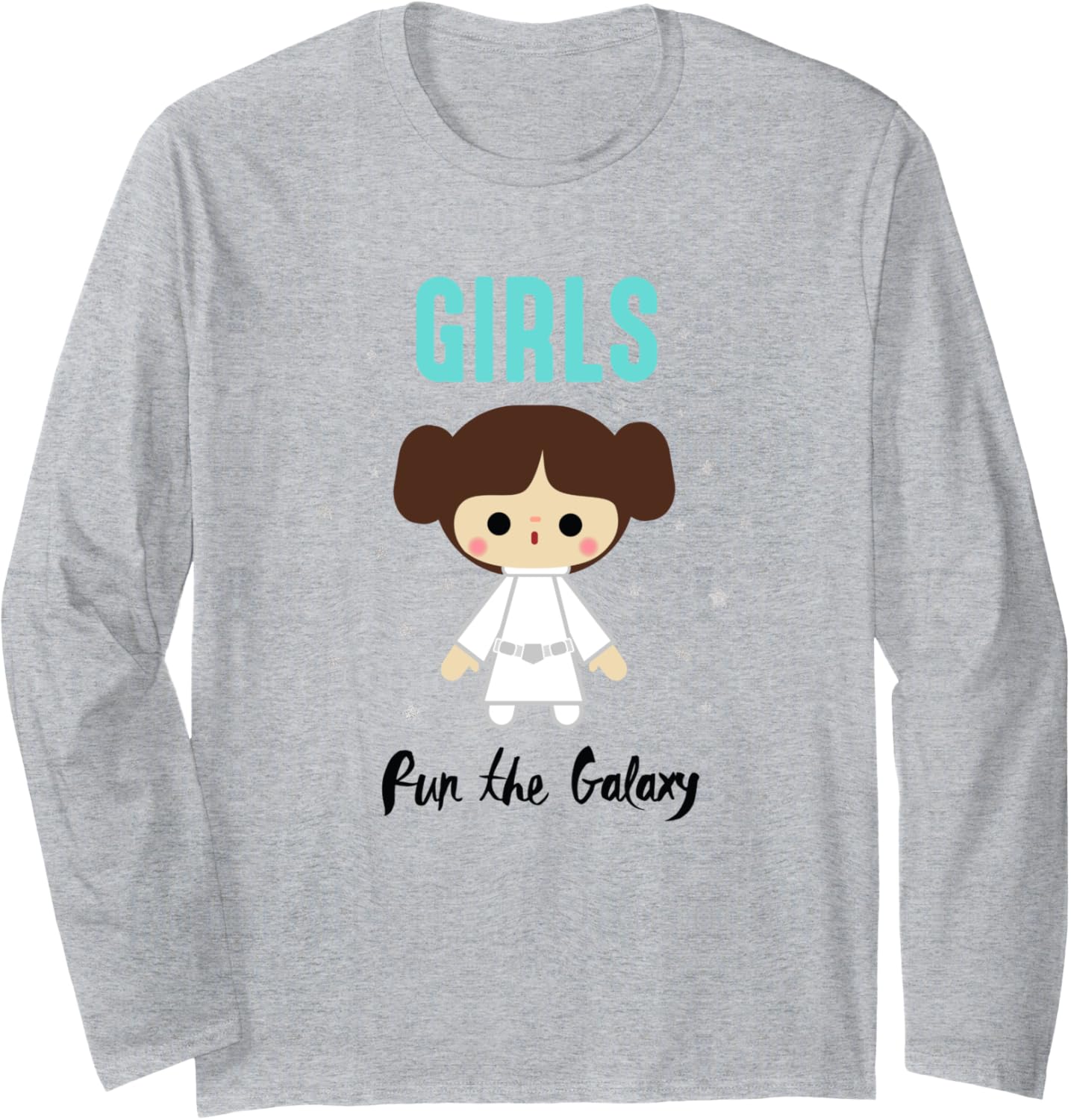 Star Wars Classic Princess Leia Girls Run The Galaxy Chibi Long Sleeve