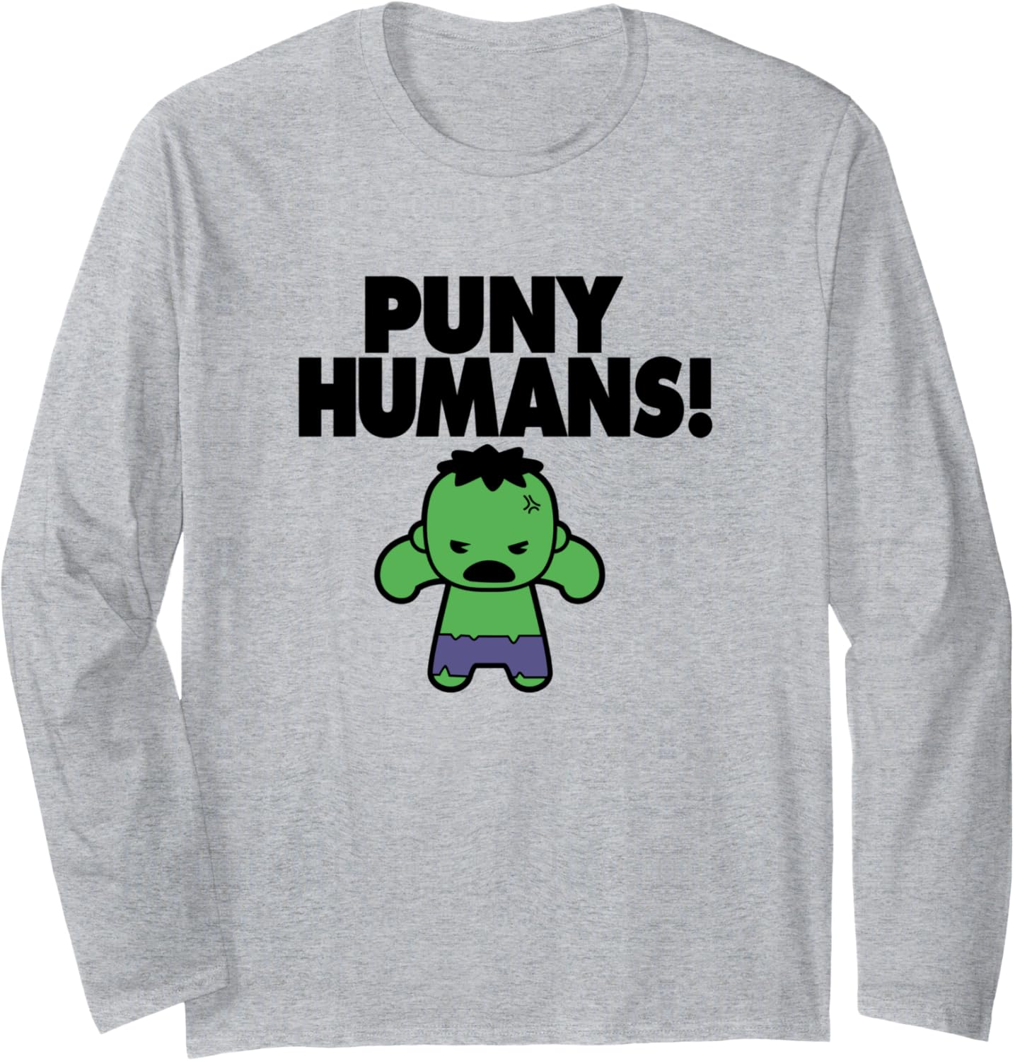 Marvel Kawaii Puny Humans! Angry Chibi Hulk Portrait Long Sleeve