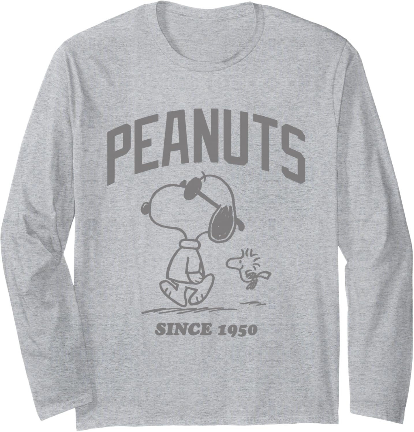Peanuts Snoopy And Woodstock Outline Since 1950 Long Sleeve