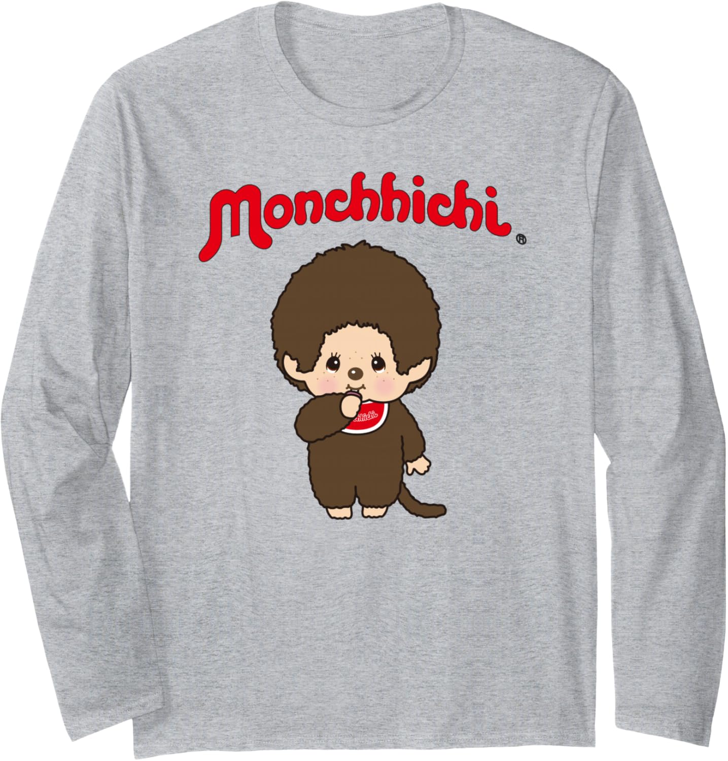 Monchhichi Cute Stance Thumbs Up Fluffy Little Guy Long Sleeve