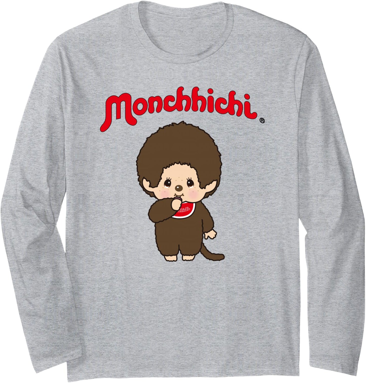 Monchhichi Cute Stance Thumbs Up Fluffy Little Guy Long Sleeve