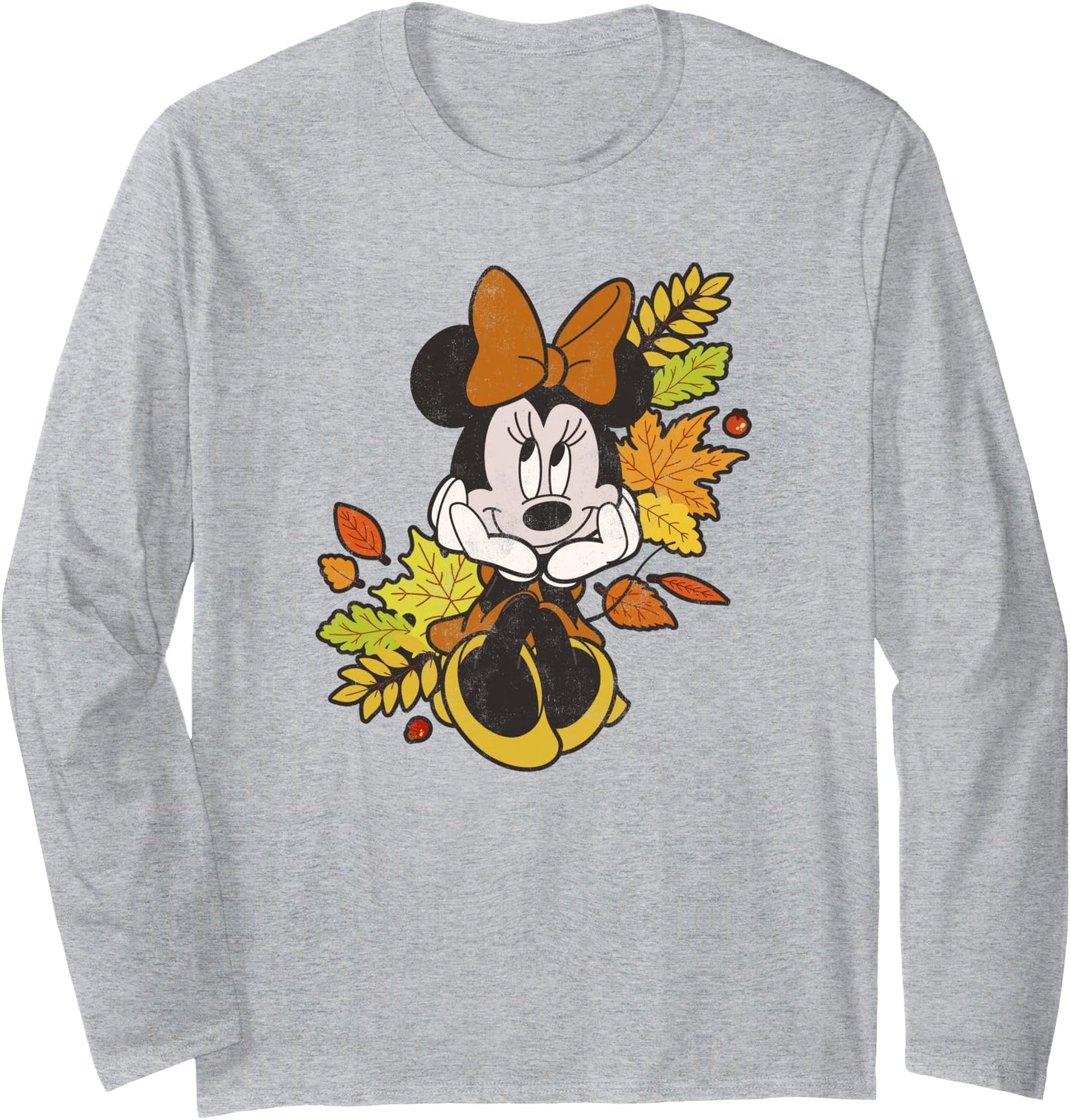 Disney Mickey And Friends Autumn Leaves Minnie Mouse Long Sleeve