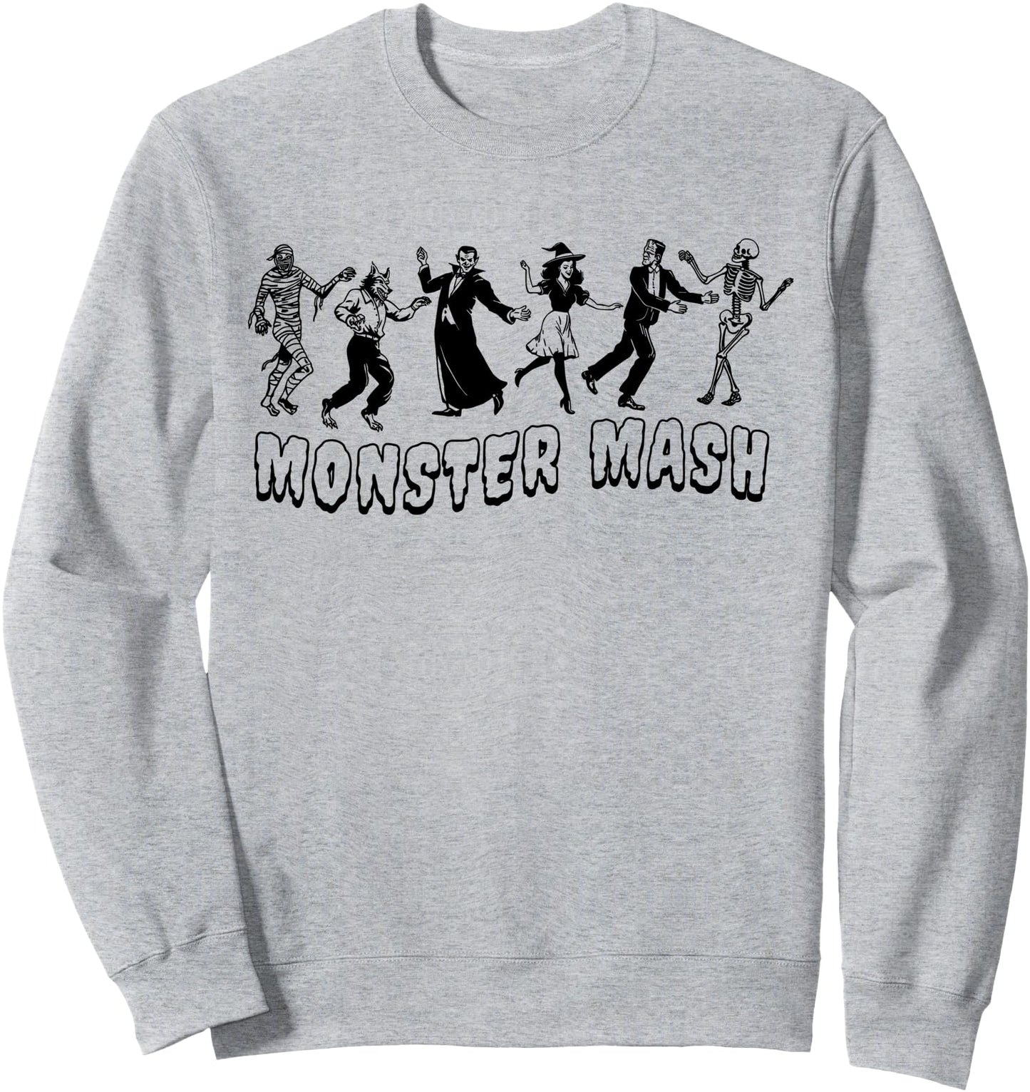 Monster Mash Retro Halloween Funny Monster Spooky Womens Men Sweatshirt