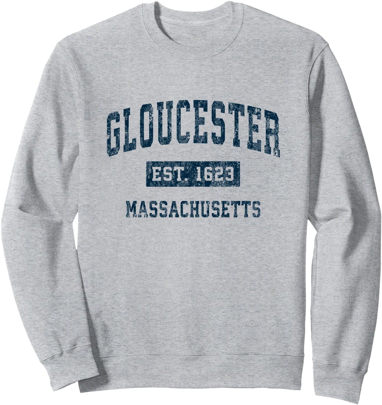 Gloucester Massachusetts MA Vintage Sports Design Navy Print Sweatshirt