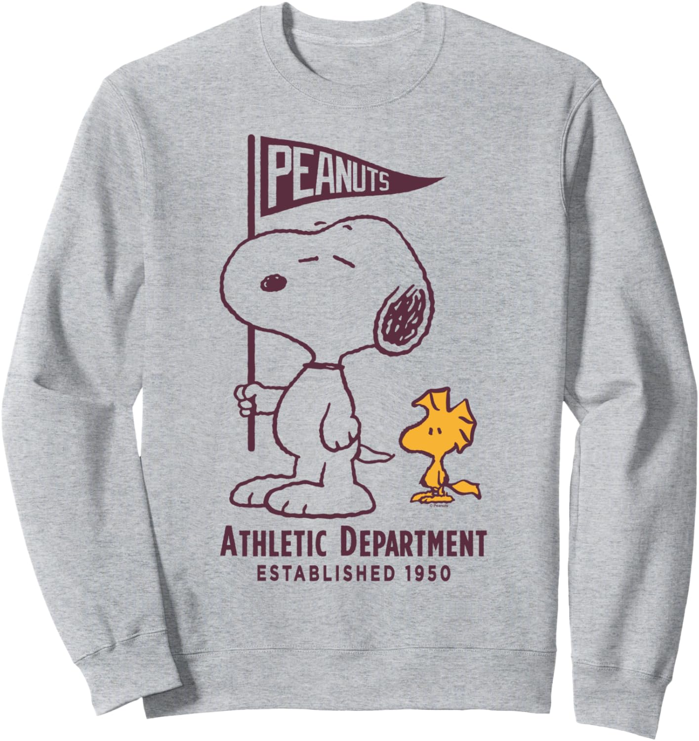 Snoopy and Woodstock Varsity Athletic Department Sweatshirt