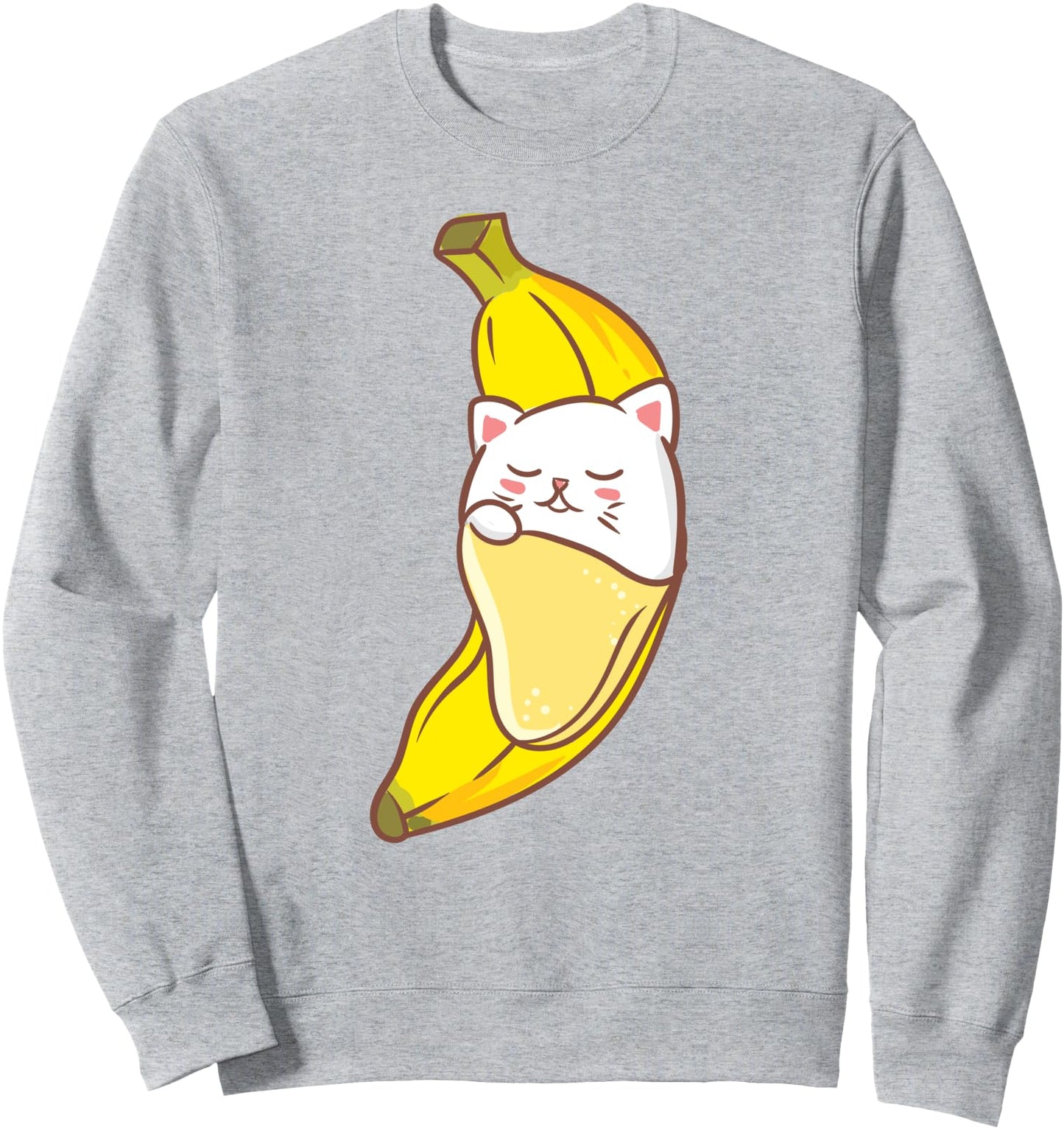 Banana Cat Kitten - Cute Kawaii Anime - Aesthetic Japanese Sweatshirt