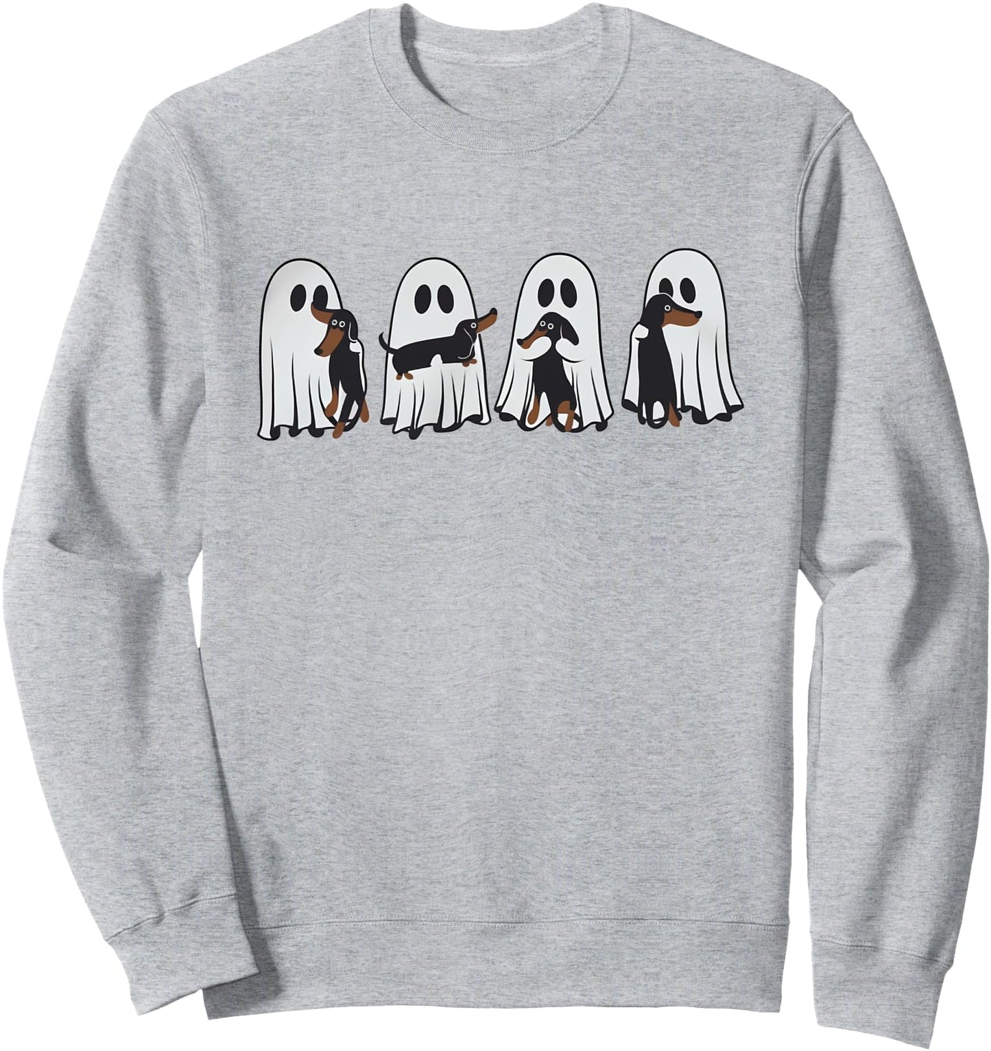 Cute Ghost Holding Dachshund Halloween Dachshund Lovers Sweatshirt