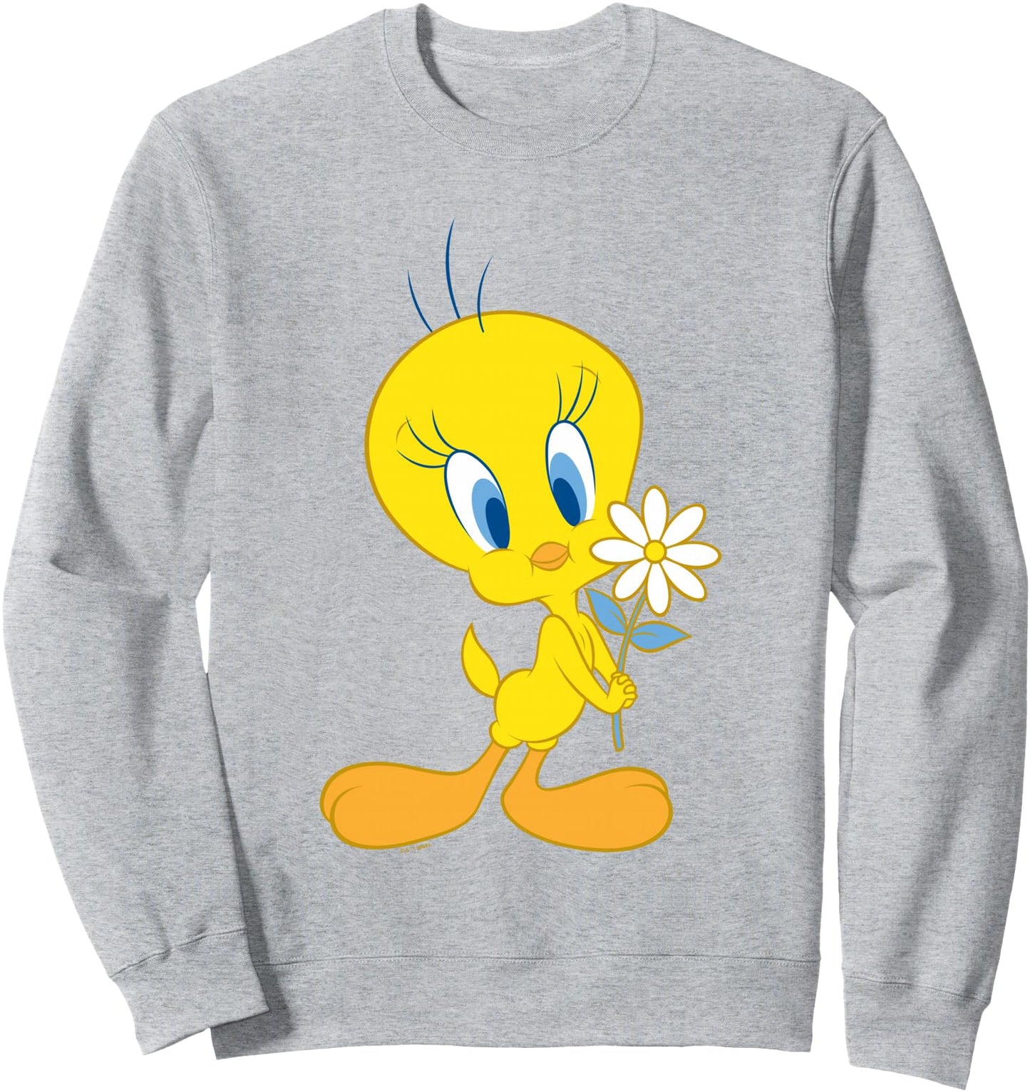 Looney Tunes Cute Tweety Bird Holding A Flower Logo Sweatshirt