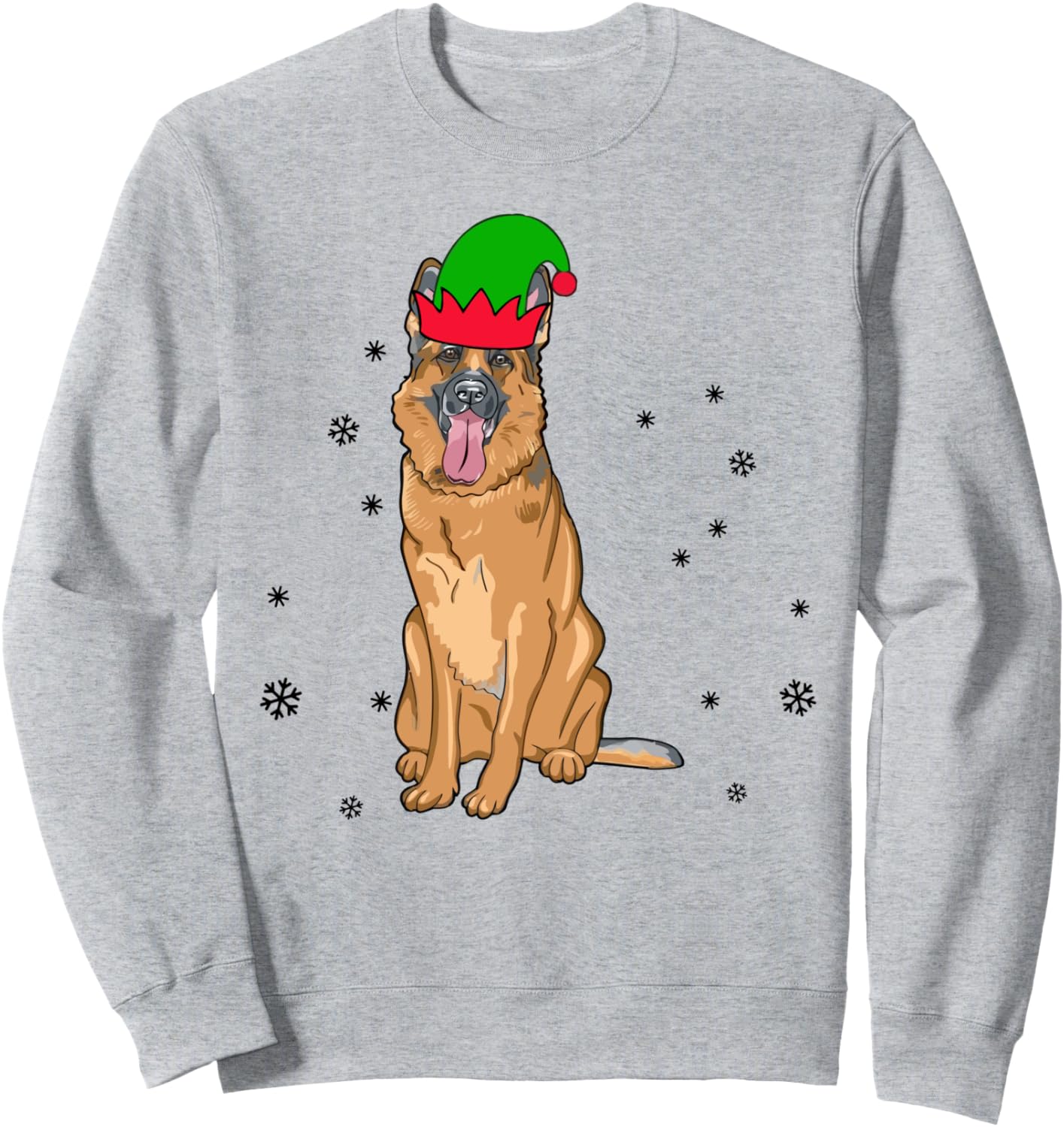 German Shepherd Elf Dog Lover Xmas Merry Christmas Sweatshirt