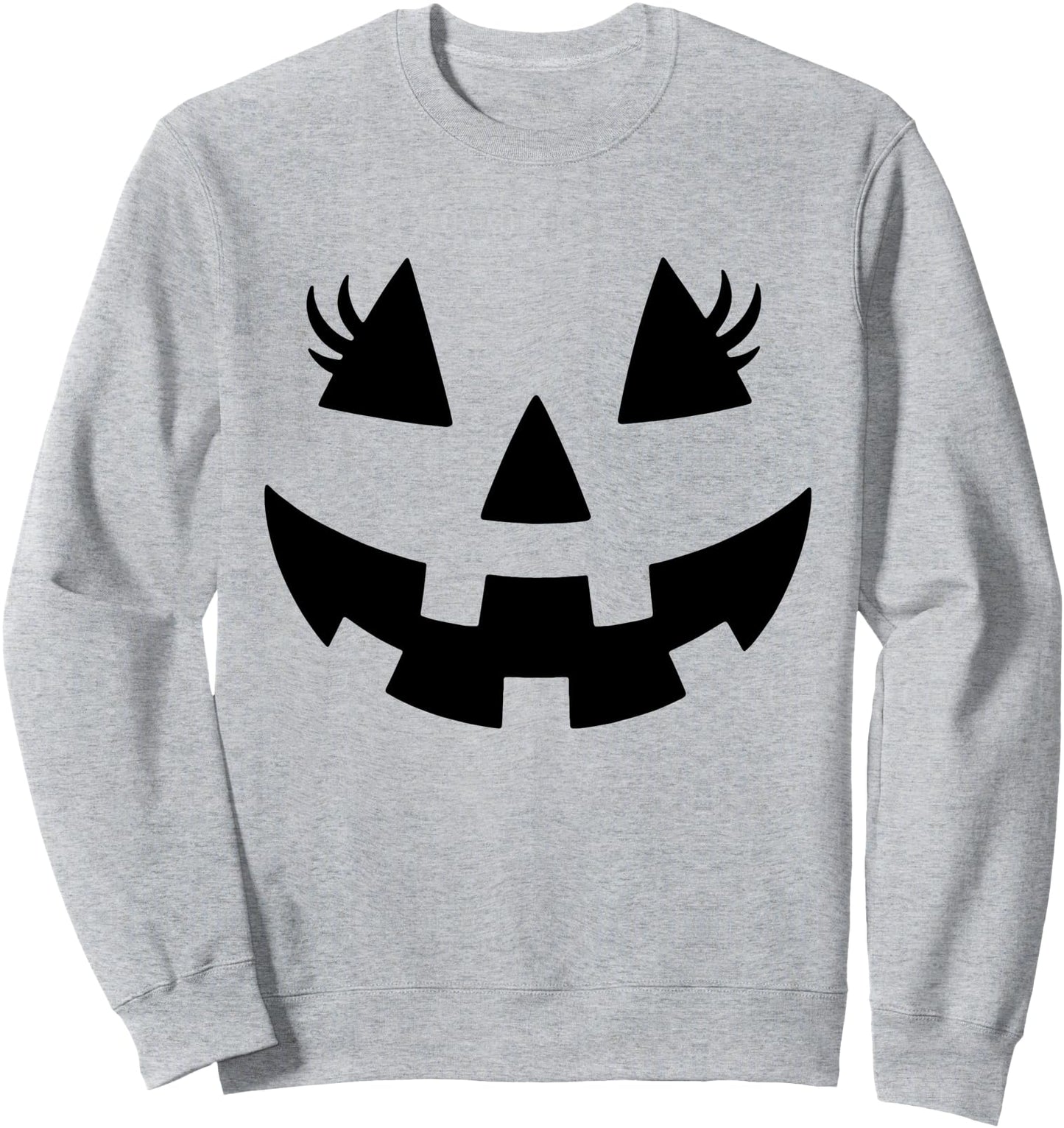 Jack O Lantern Face Pumpkin Eyelashes Funny Hallowen Costume Sweatshirt