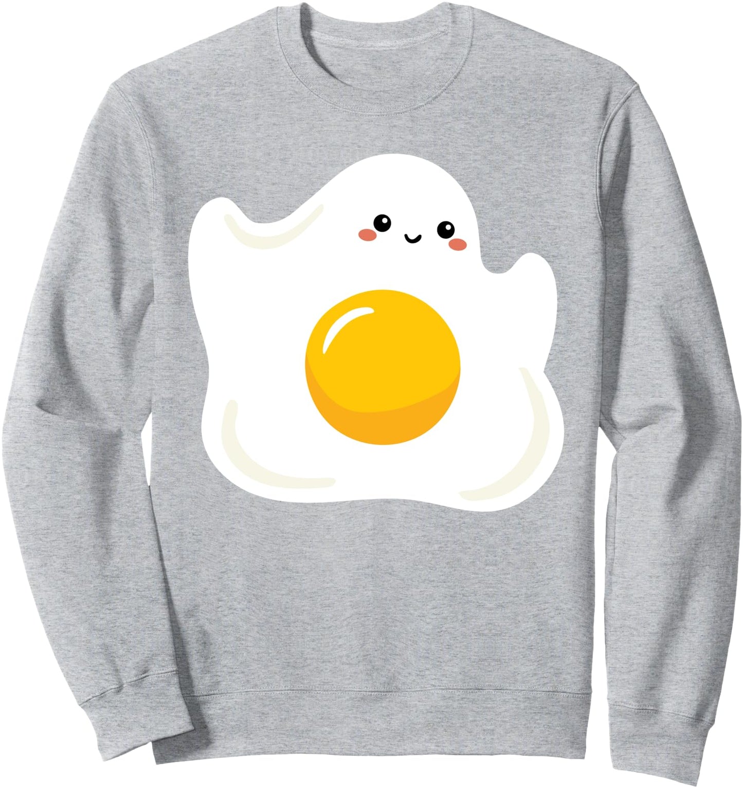 Cute Ghost Fried Egg Costume Funny Halloween Egg Sweatshirt