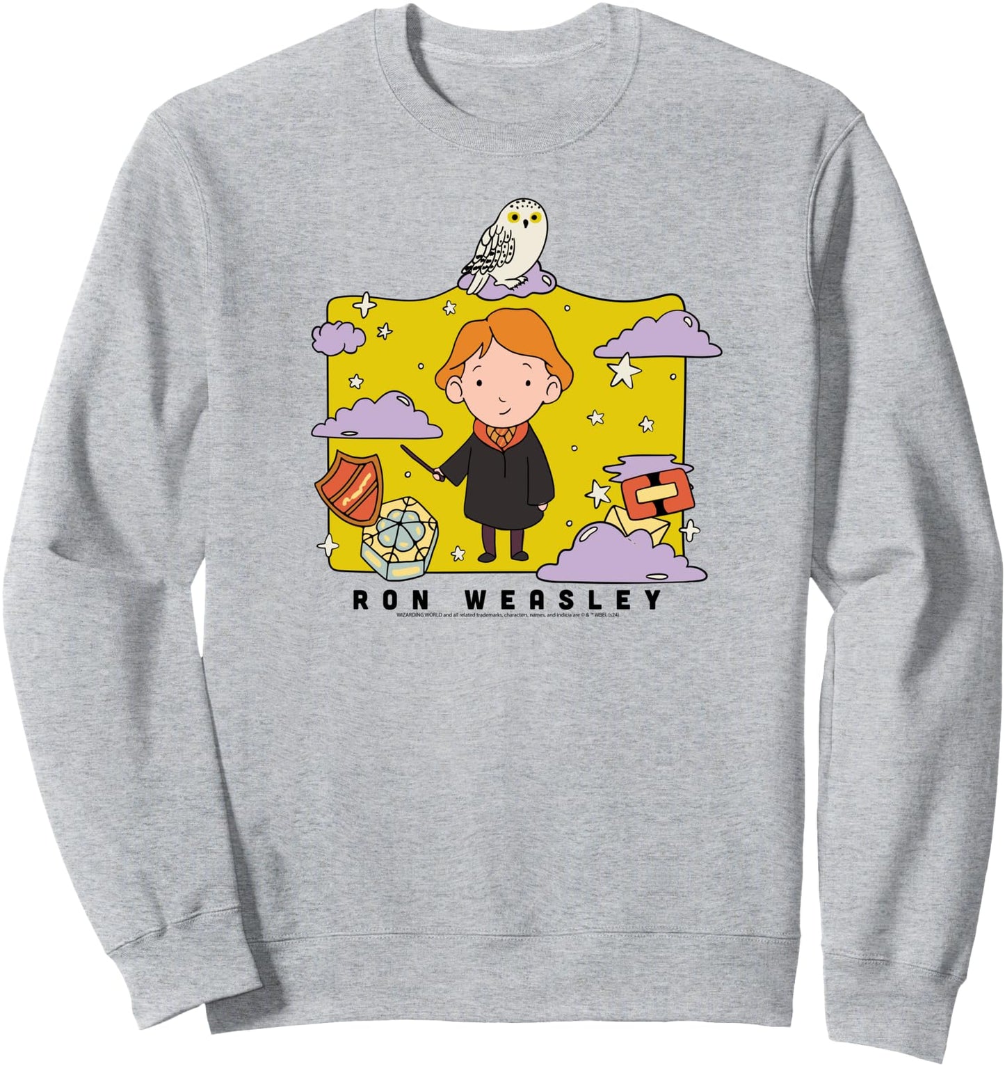 Amazon Essentials Harry Potter Ron Weasley Icons Cartoon Portrait Sweatshirt