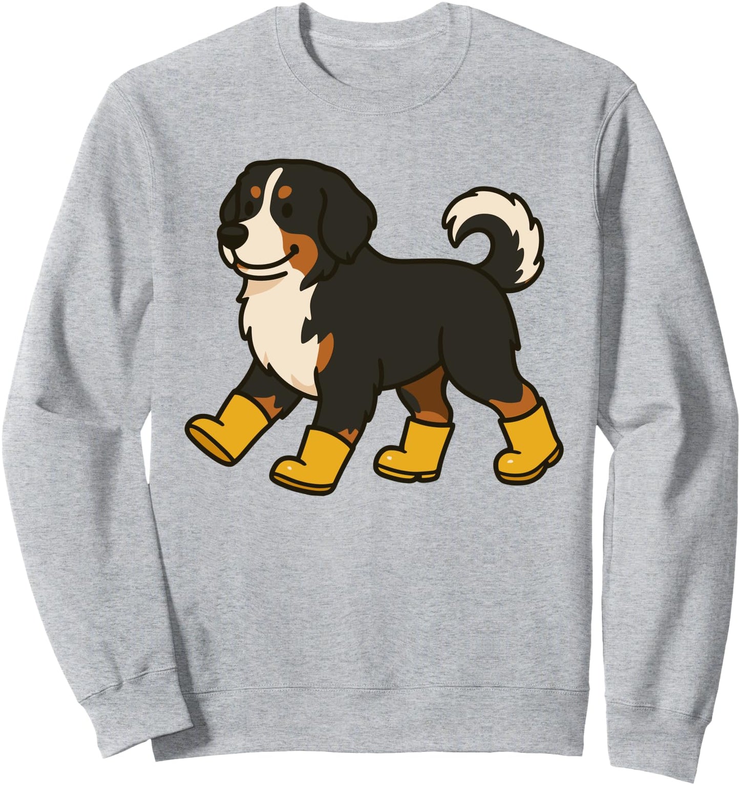 Cute Bernese Mountain Dog in Rain Boots Berner Lovers Sweatshirt