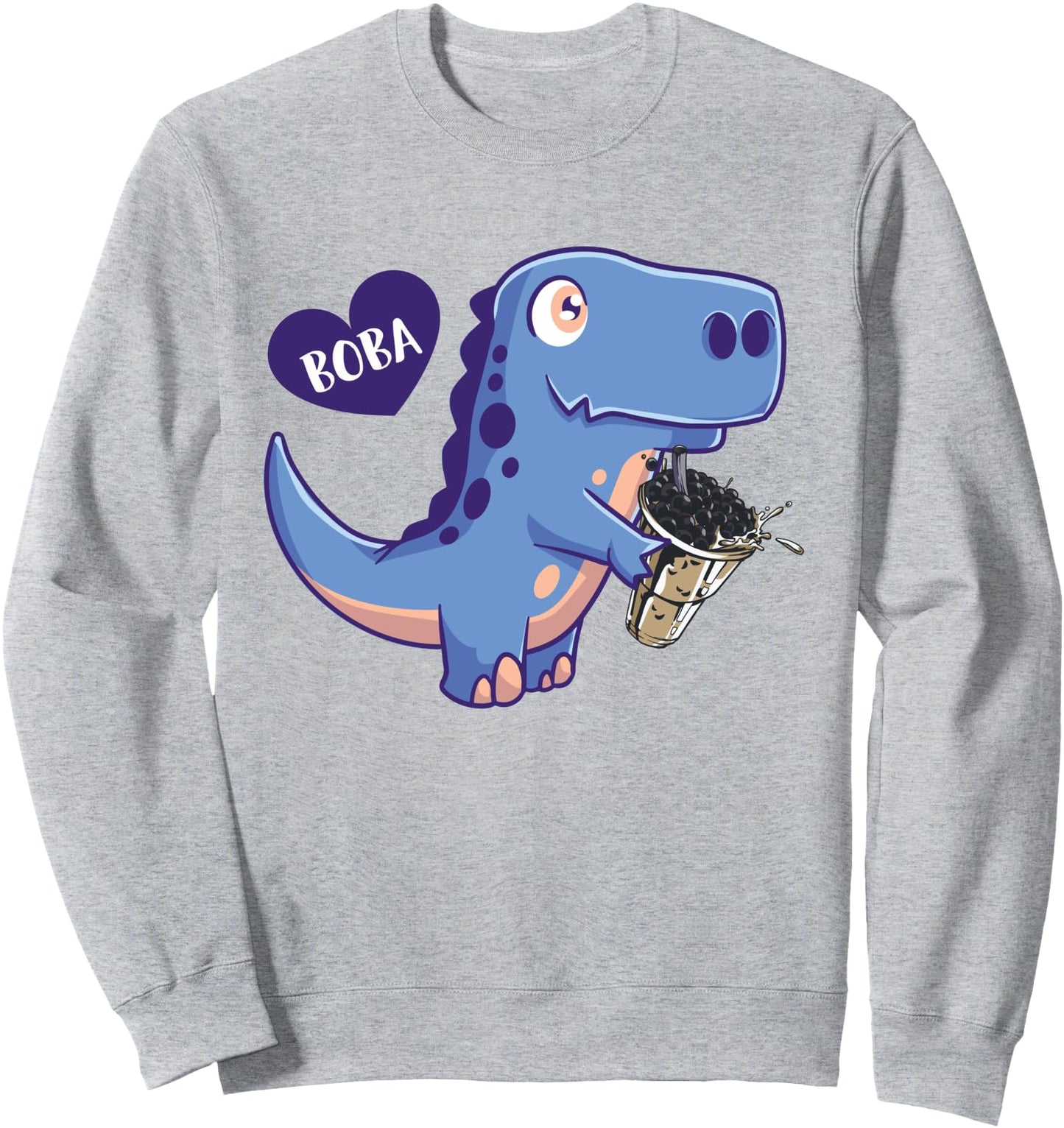 Boba Dinosaurs drinking bubble tea Love Kawaii Japanese Sweatshirt