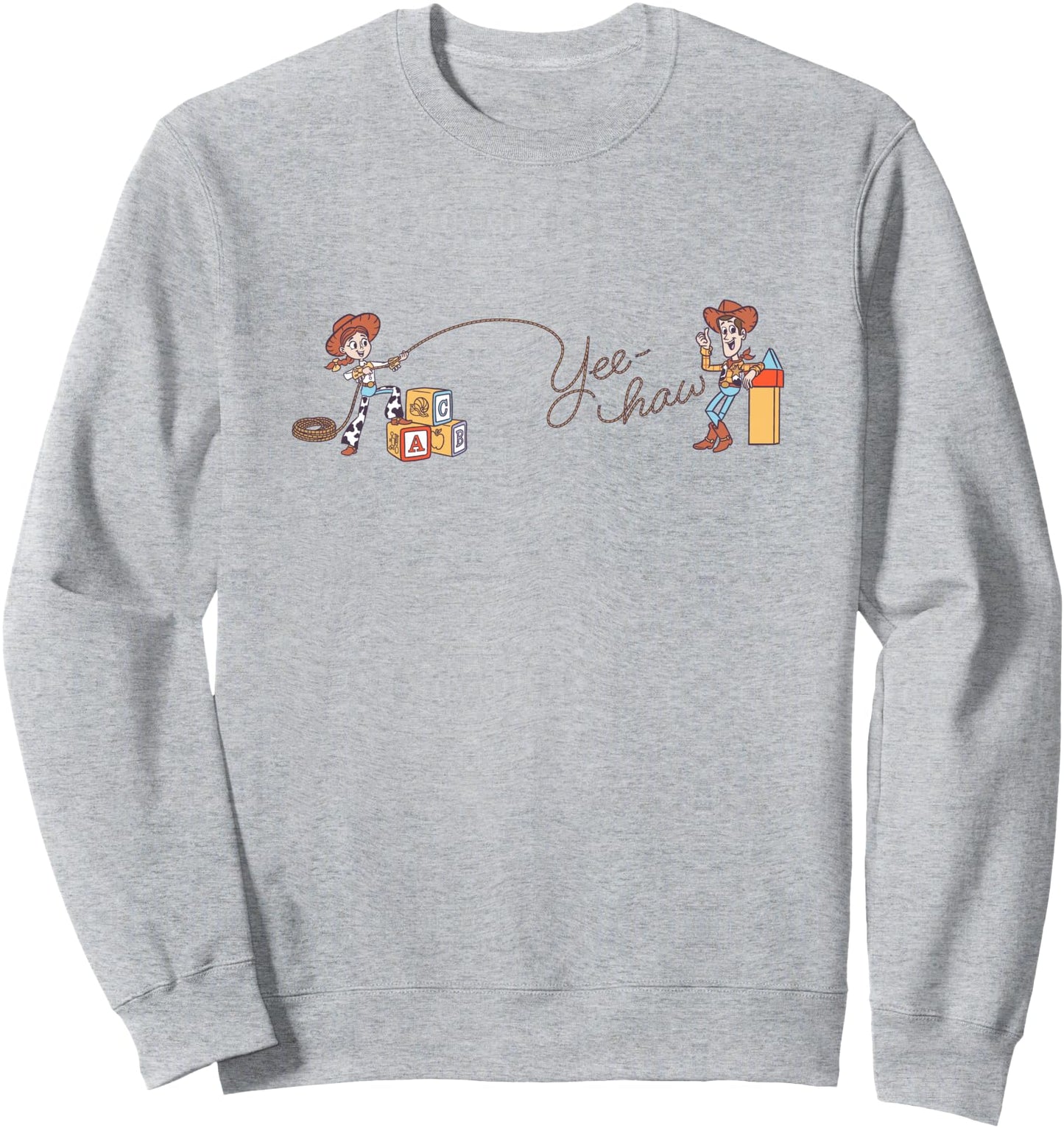 Disney Pixar Toy Story Jessie Woody Cawboys Yee Haw Logo Sweatshirt