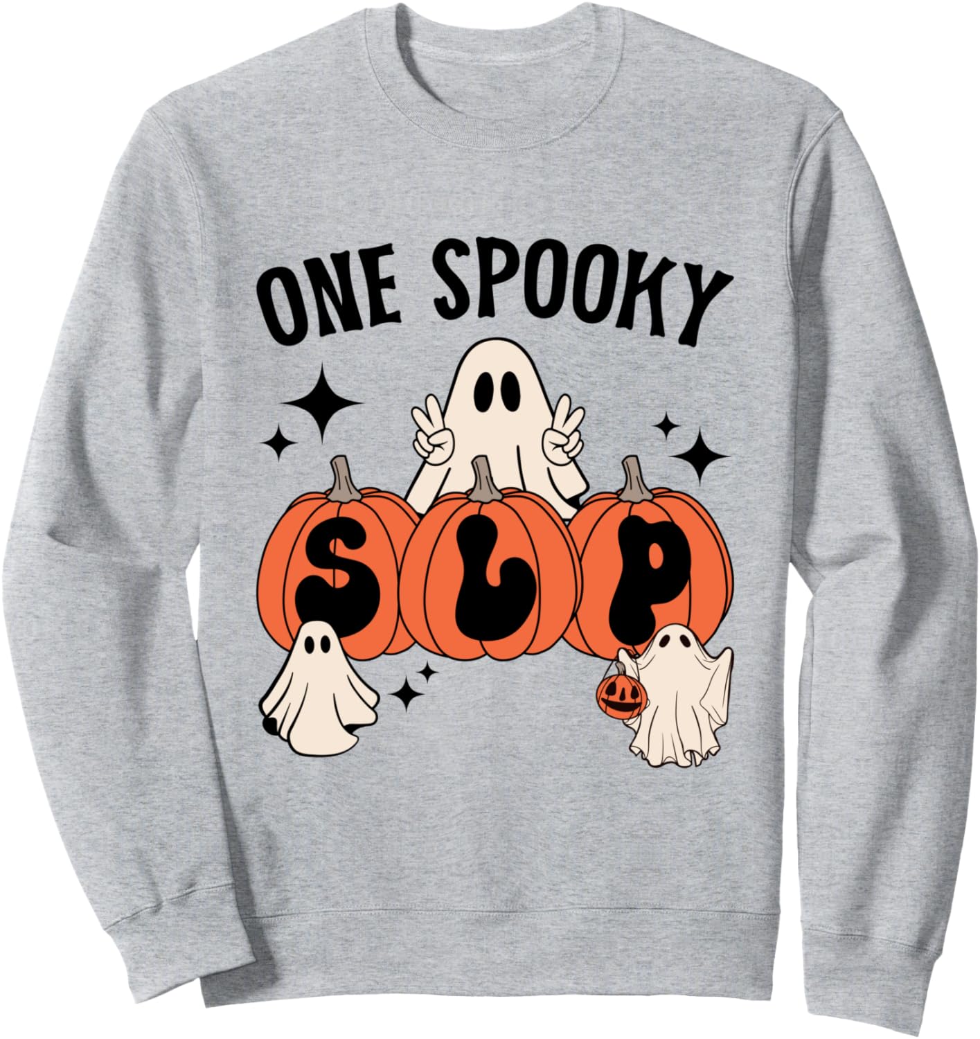 Speech Therapy Halloween Pumpkin One Spooky SLP Halloween Sweatshirt