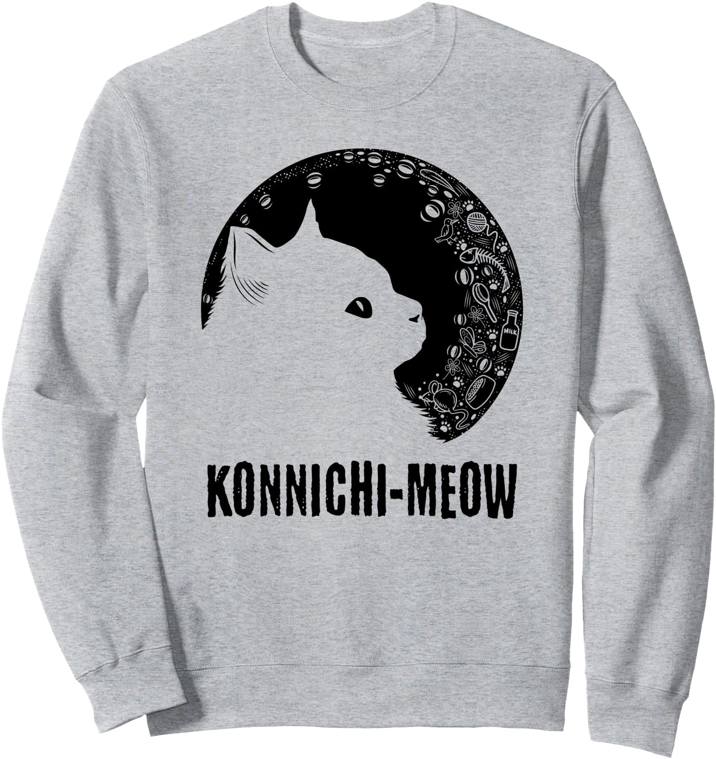 Konnichimeow Beautiful Cat Lover Cute Kitten Japanese Sweatshirt