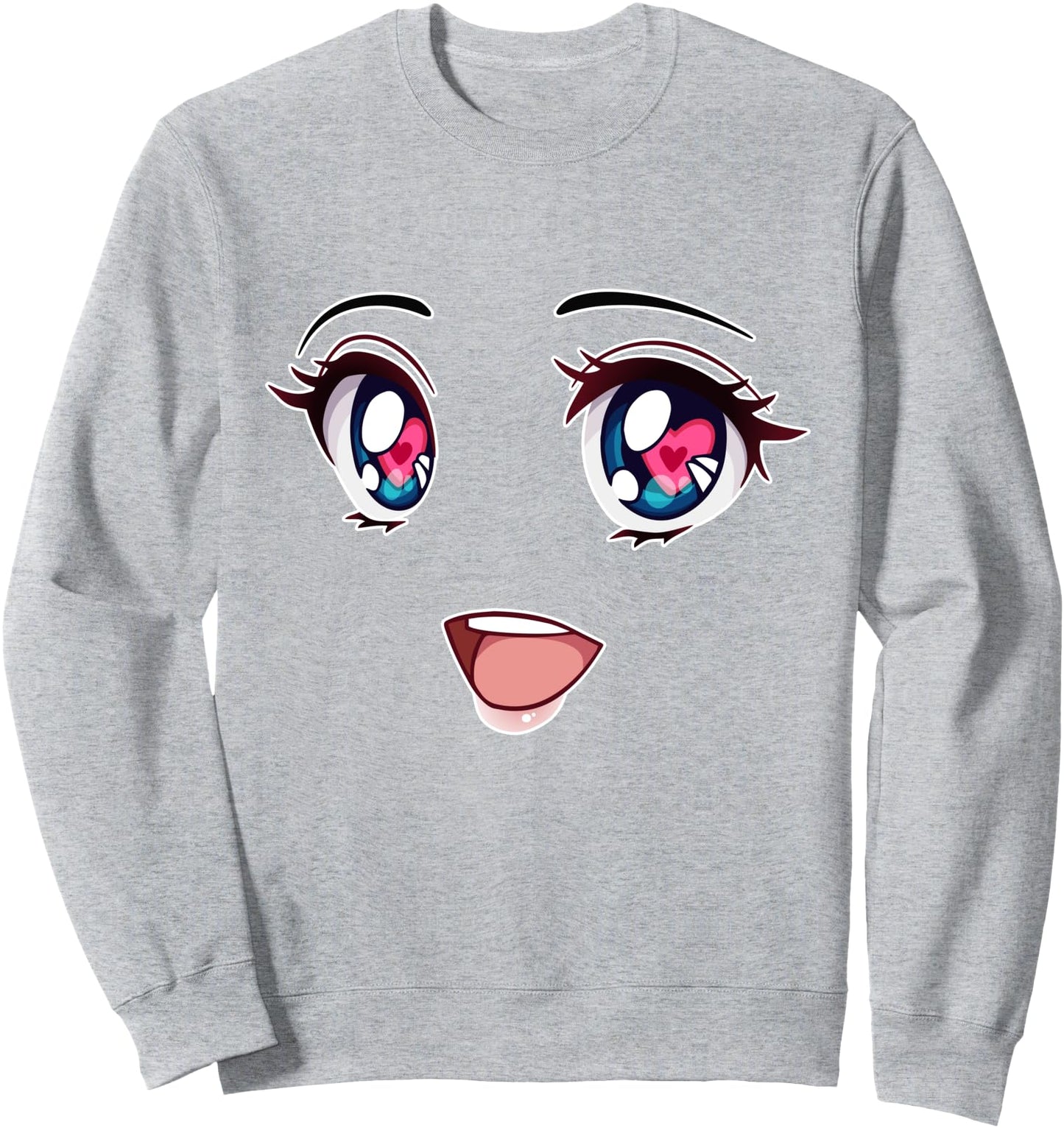 Anime Face Eyes - Japanese Culture Art - Manga Aesthetic Sweatshirt