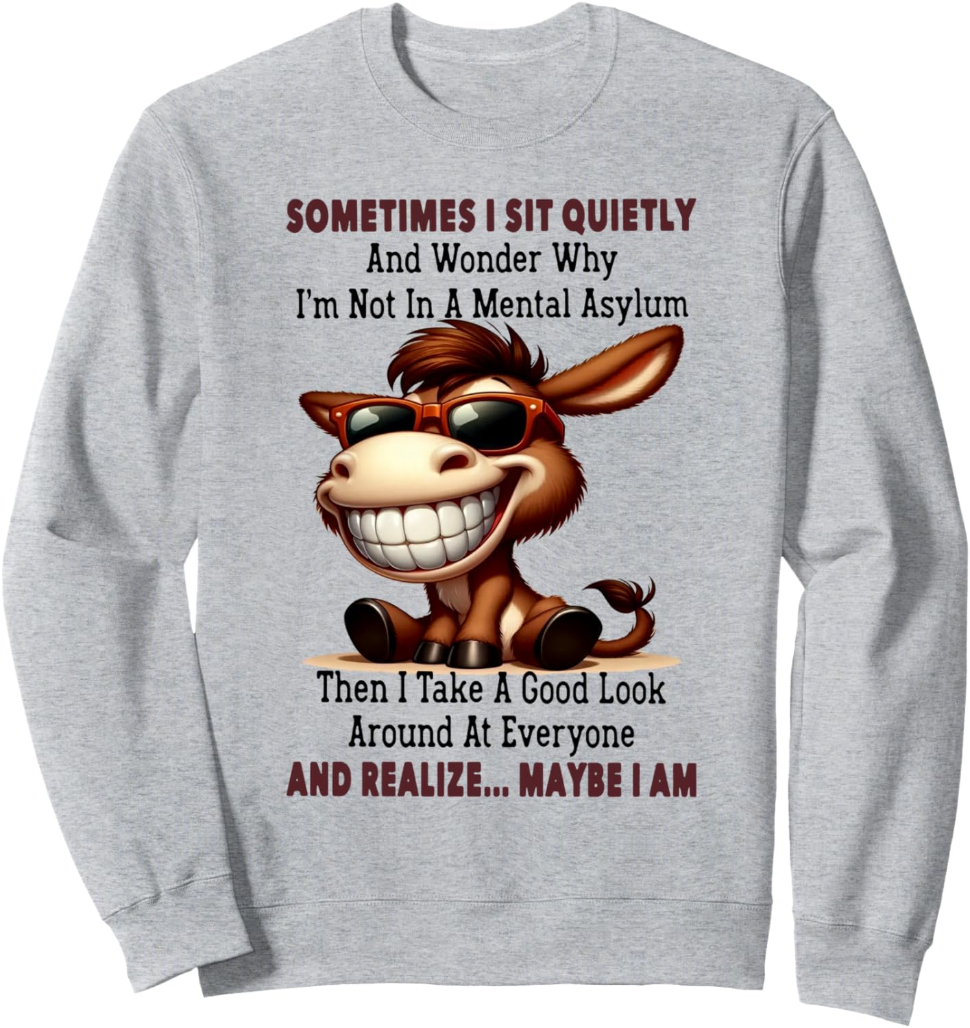Sometimes I Sit Quietly And Wonder Why I'm Not In A Mental Sweatshirt