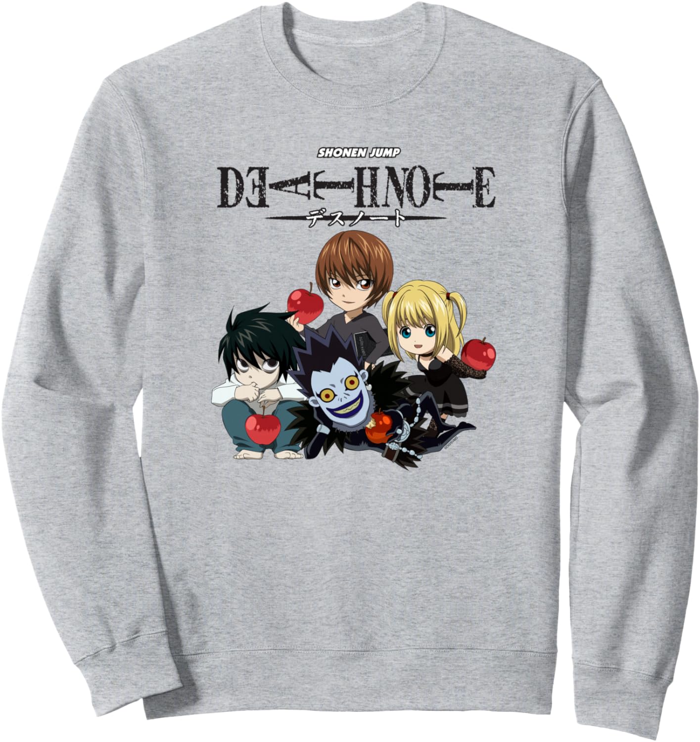 Death Note Chibi Characters with Apples Anime Sweatshirt