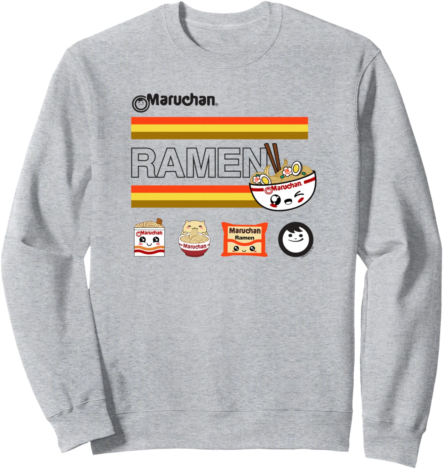 Maruchan Ramen Cute Anime Faces Logo Sweatshirt