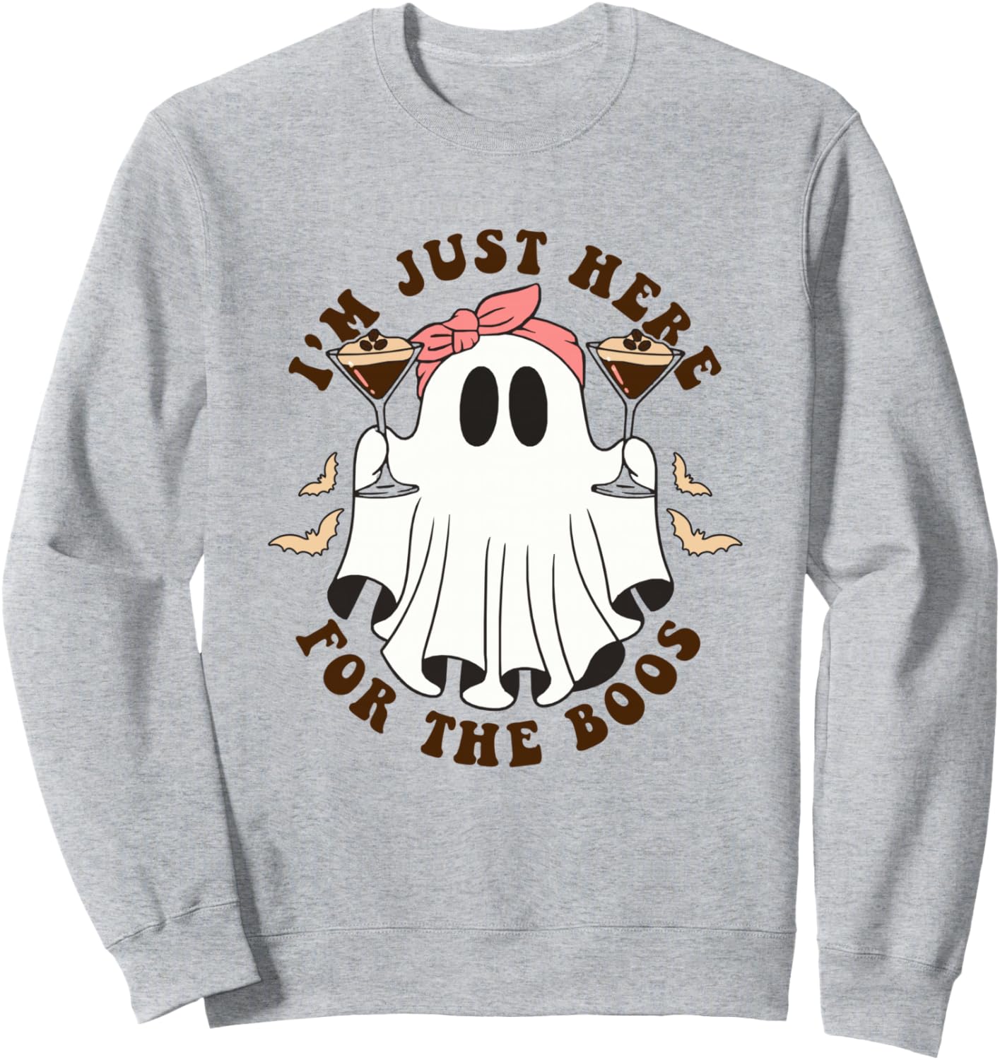 I'm Just Here for The Boos Halloween Espresso Martini Ghost Sweatshirt