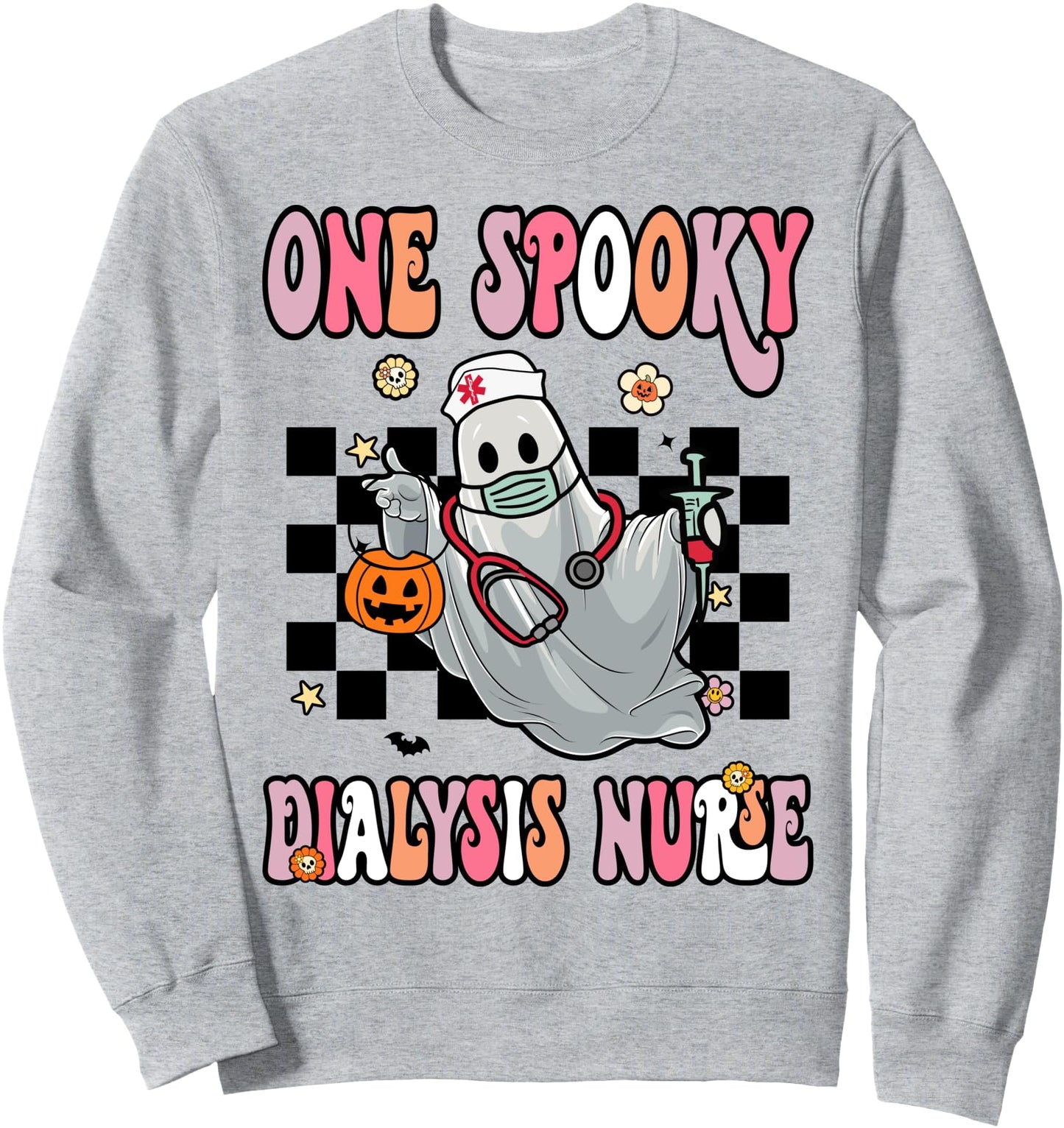One Spooky Dialysis Nurse Ghost Halloween Nephrology Sweatshirt