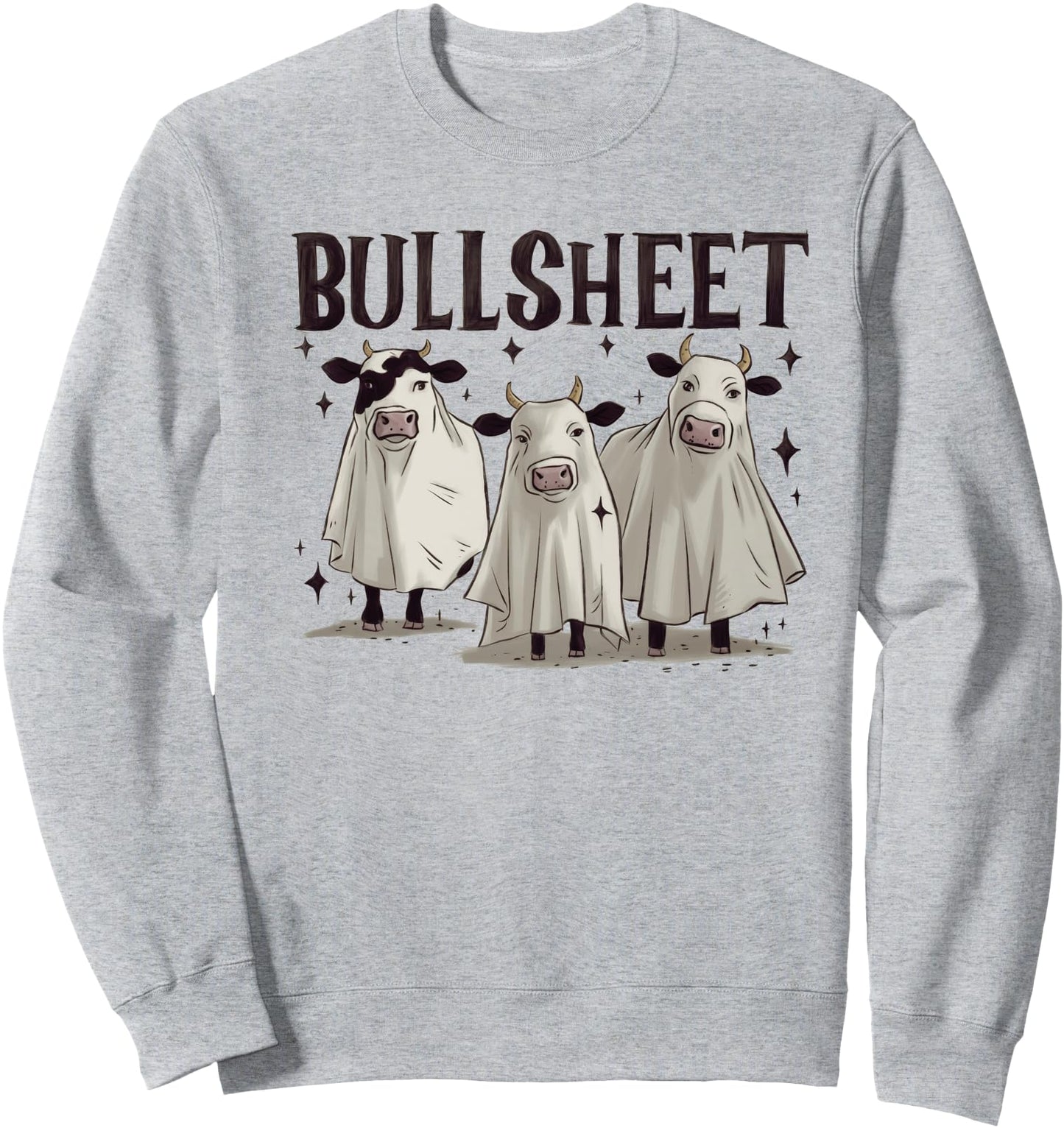 Funny Halloween Bullsheet Cow Ghost Costume Bull Sheet Sweatshirt