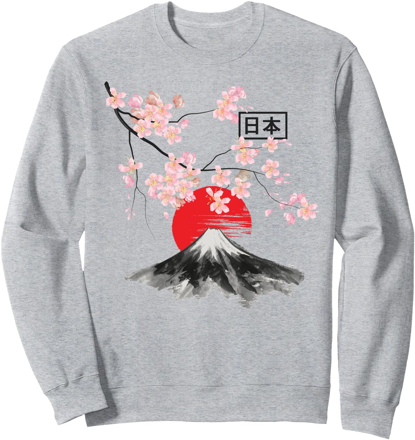 Vintage Cherry Blossom Fuji Sakura Japanese Art, Sakura Sweatshirt