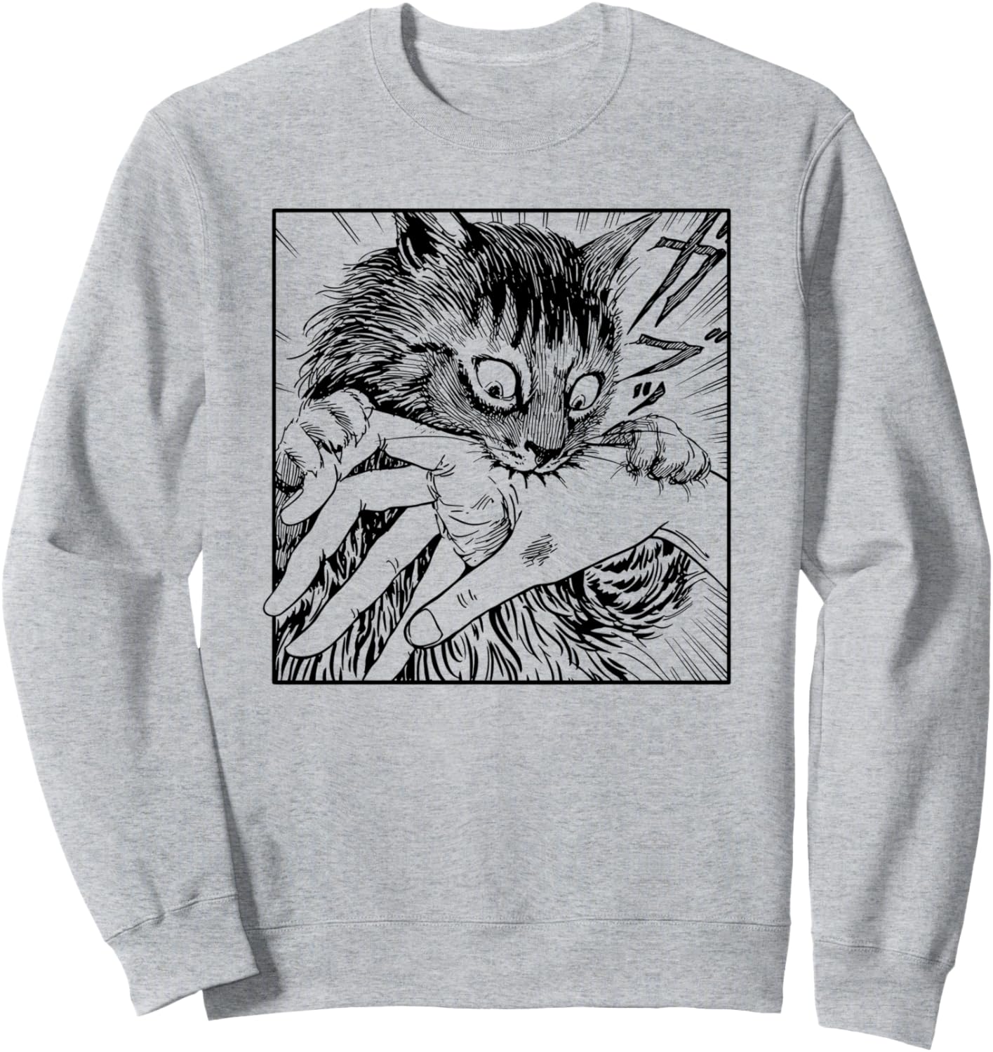 cat bite anime Sweatshirt