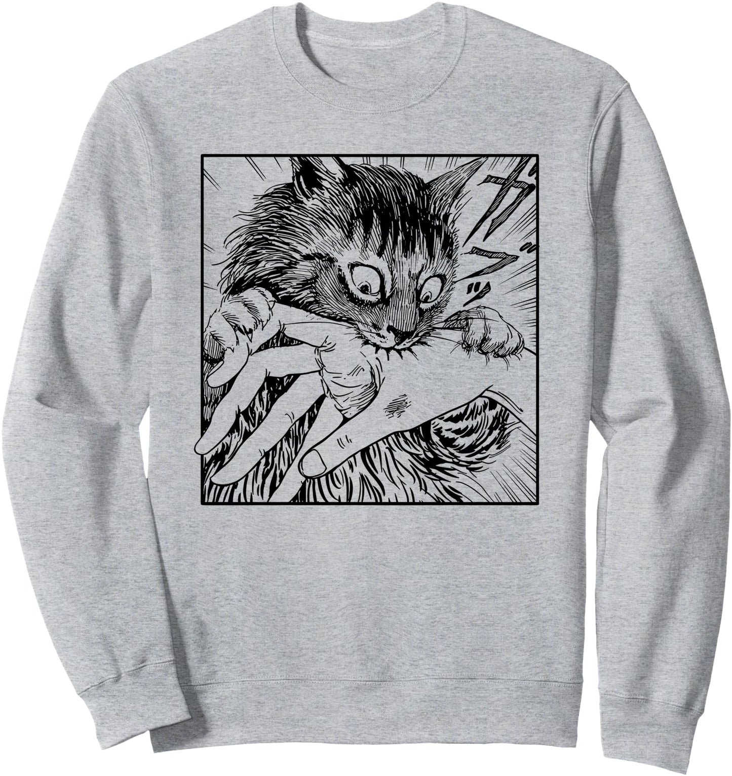 cat bite anime Sweatshirt