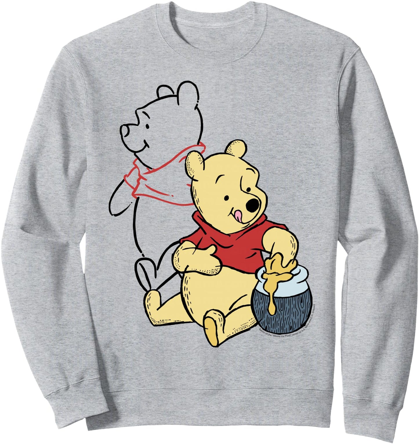 Disney Winnie The Pooh Line Art Portrait Sweatshirt