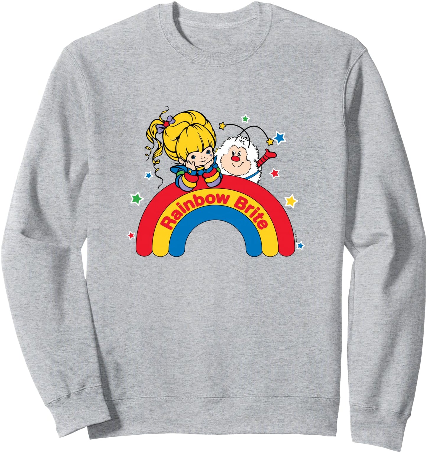 Rainbow Brite & Sprite Vintage Rainbow And Stars Portrait Sweatshirt