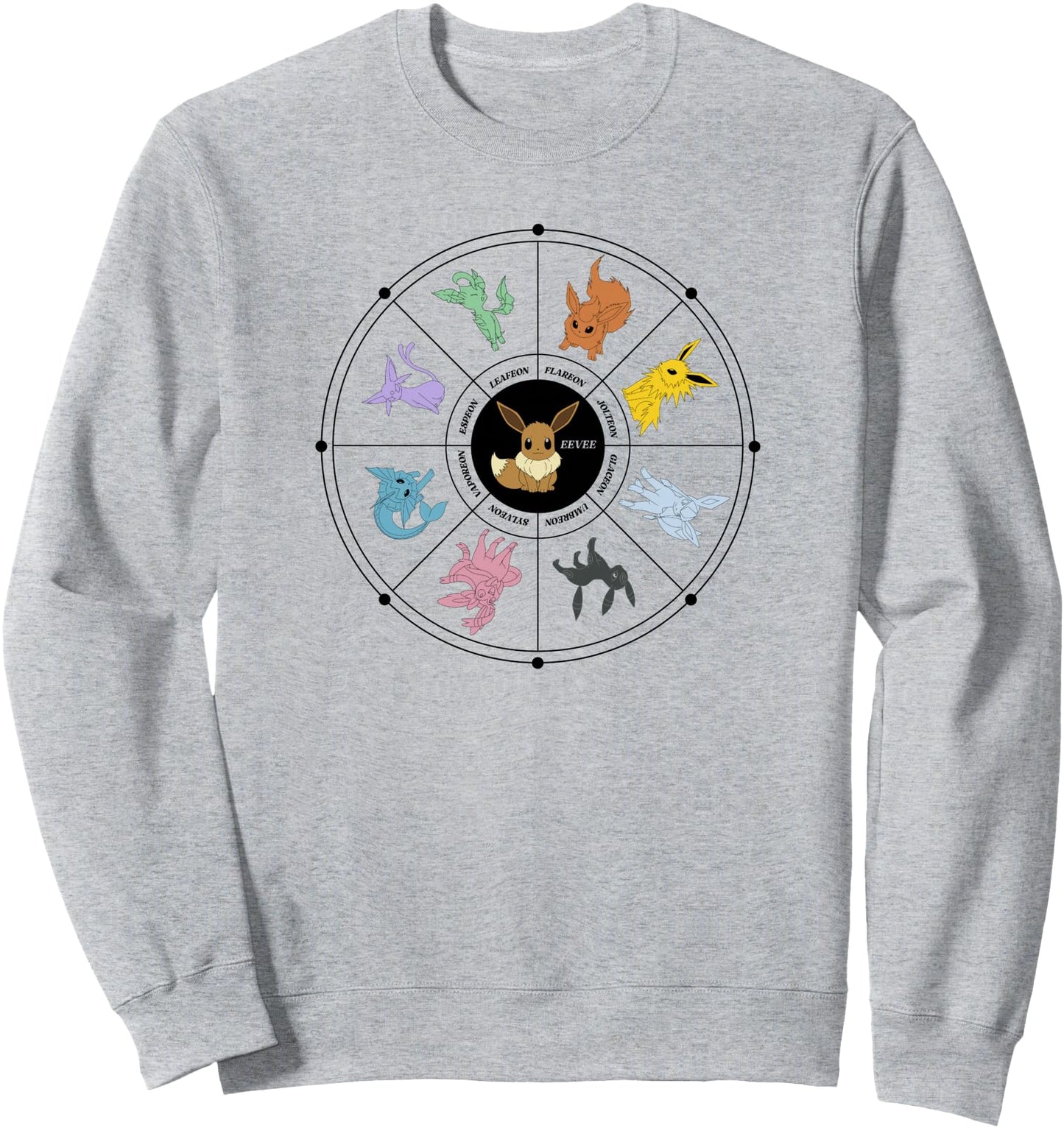 Pokmon Eevee Evolution Wheel Sweatshirt