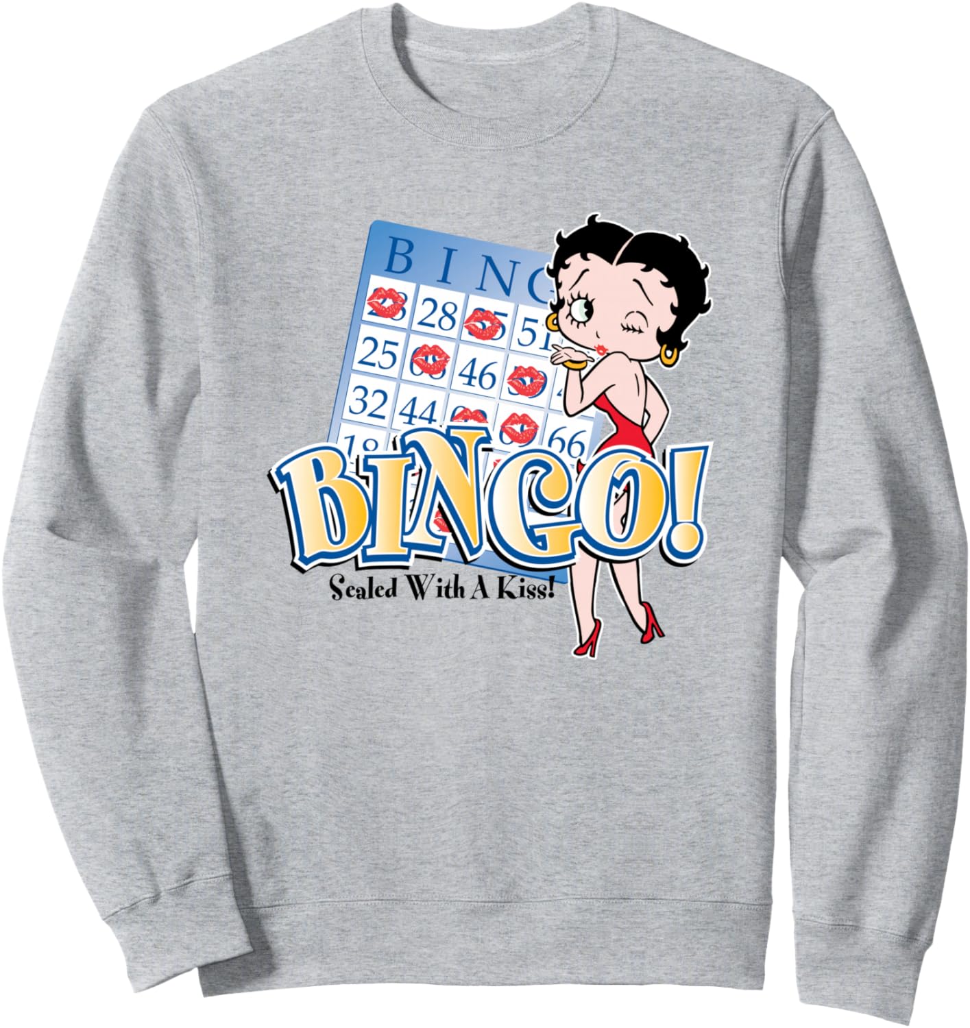 Betty Boop Bingo Sealed With A Kiss! Sweatshirt
