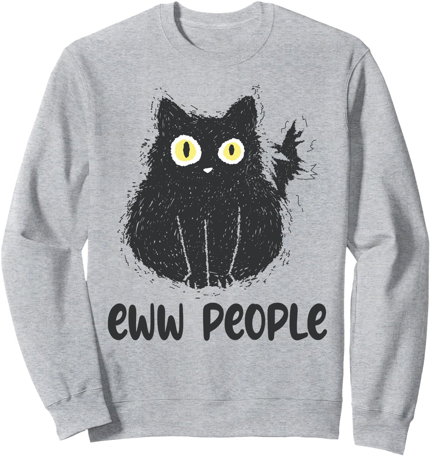 Cat Antisocial Stress Eww People Introvert Social Anxiety Sweatshirt