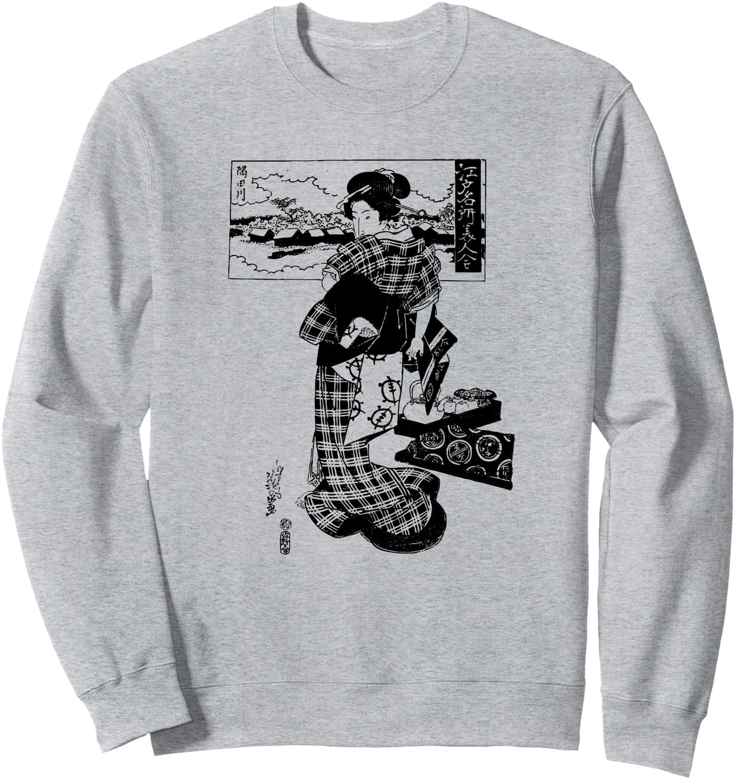 Beauty and Sumida River - Japanese Edo Art Sweatshirt