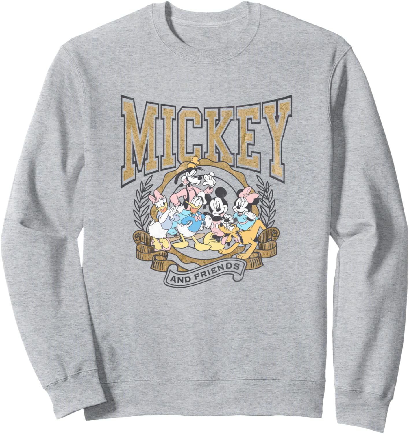 Disney Mickey And Friends Vintage Main Characters Group Shot Sweatshirt