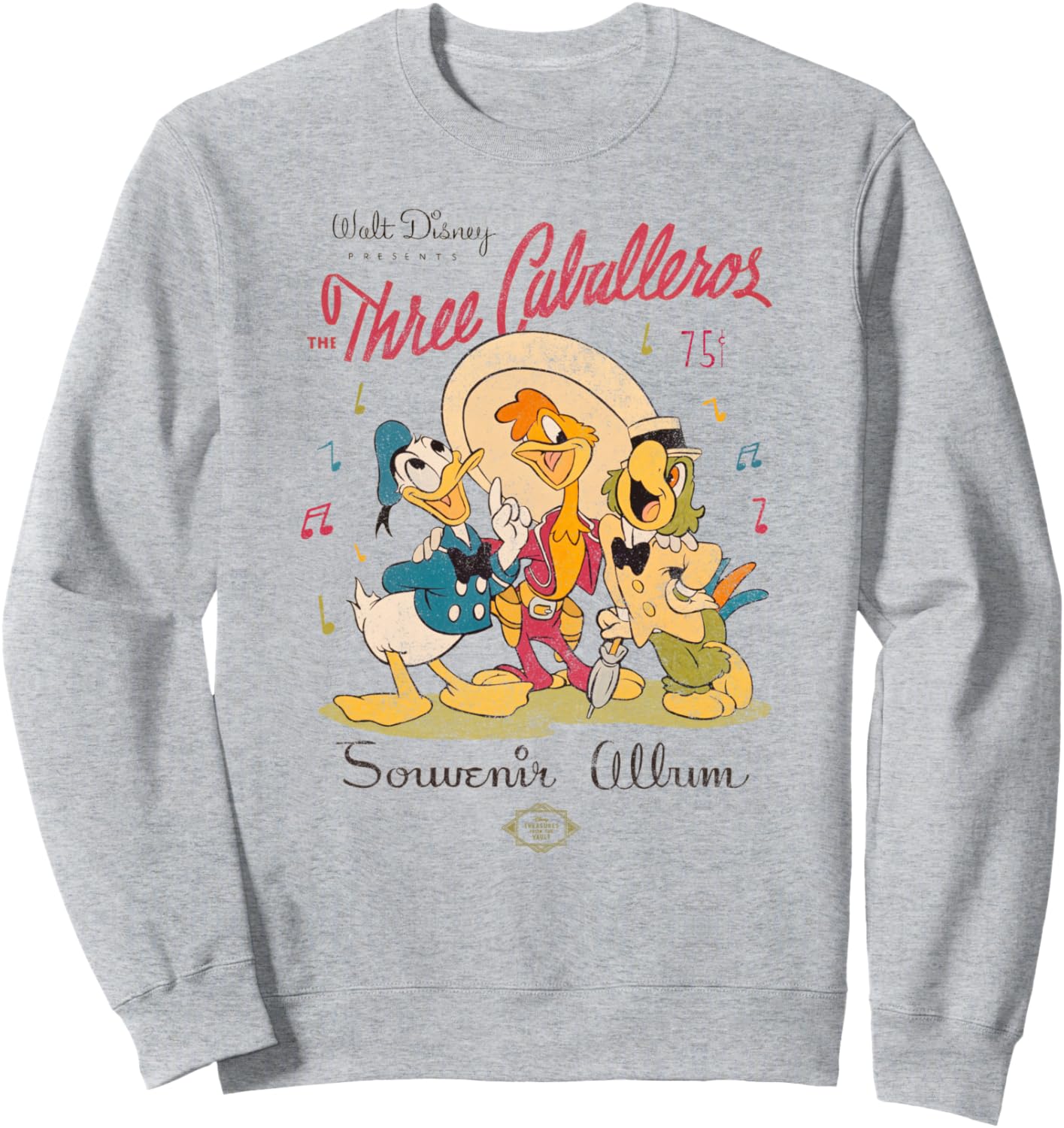 Disney The Three Caballeros Donald Duck Vintage Distressed Sweatshirt