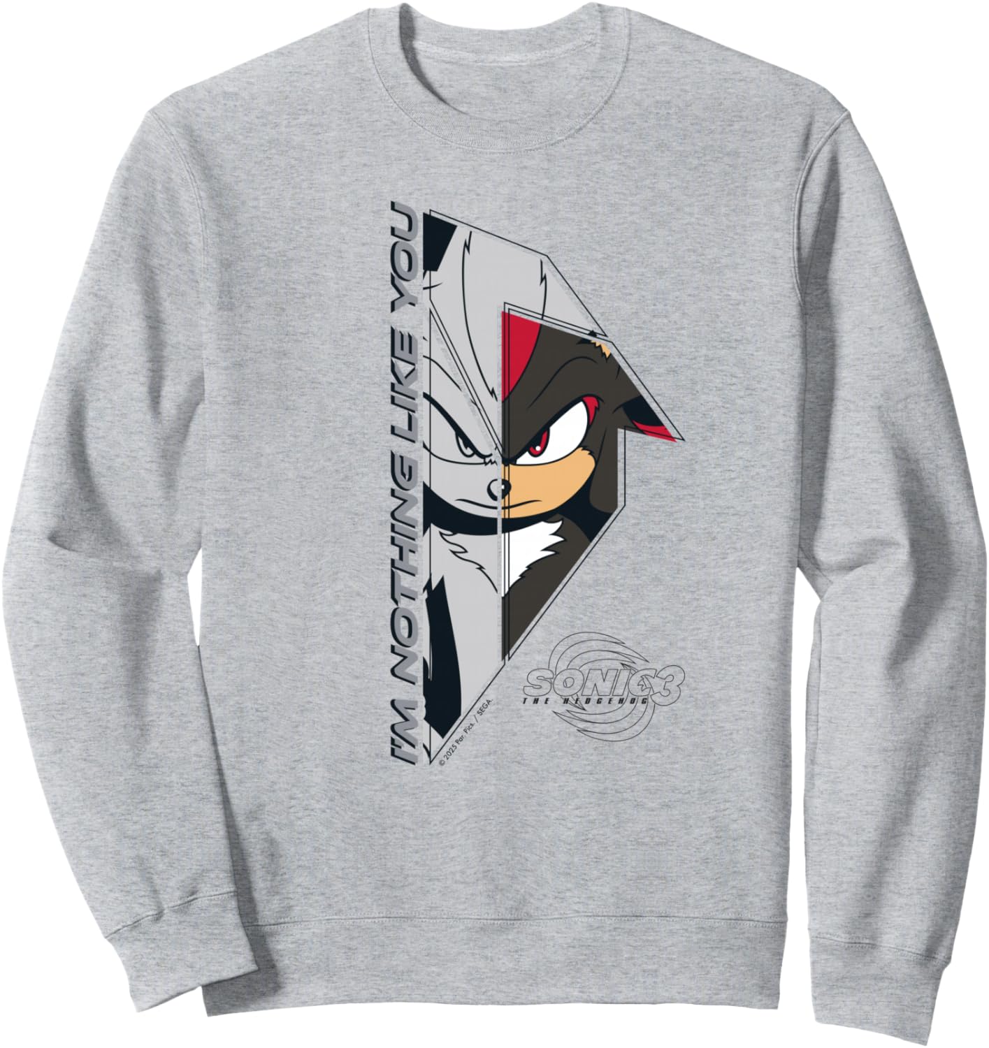 Sonic the Hedgehog 3 - Shadow I'm Nothing Like You Sweatshirt