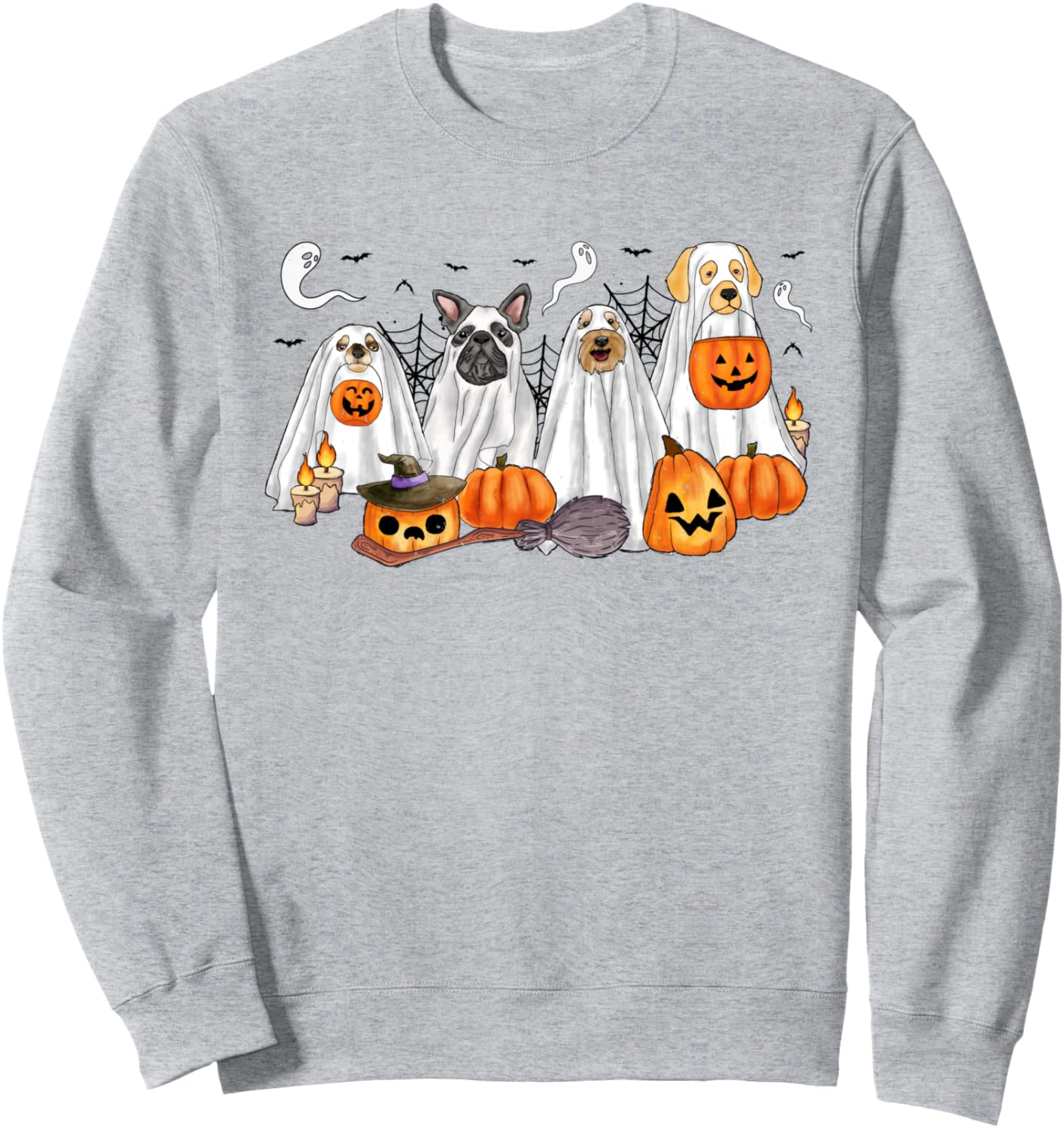 Ghost Dog Halloween Boo Ghosts Dogs Wearing Ghost Costume Sweatshirt