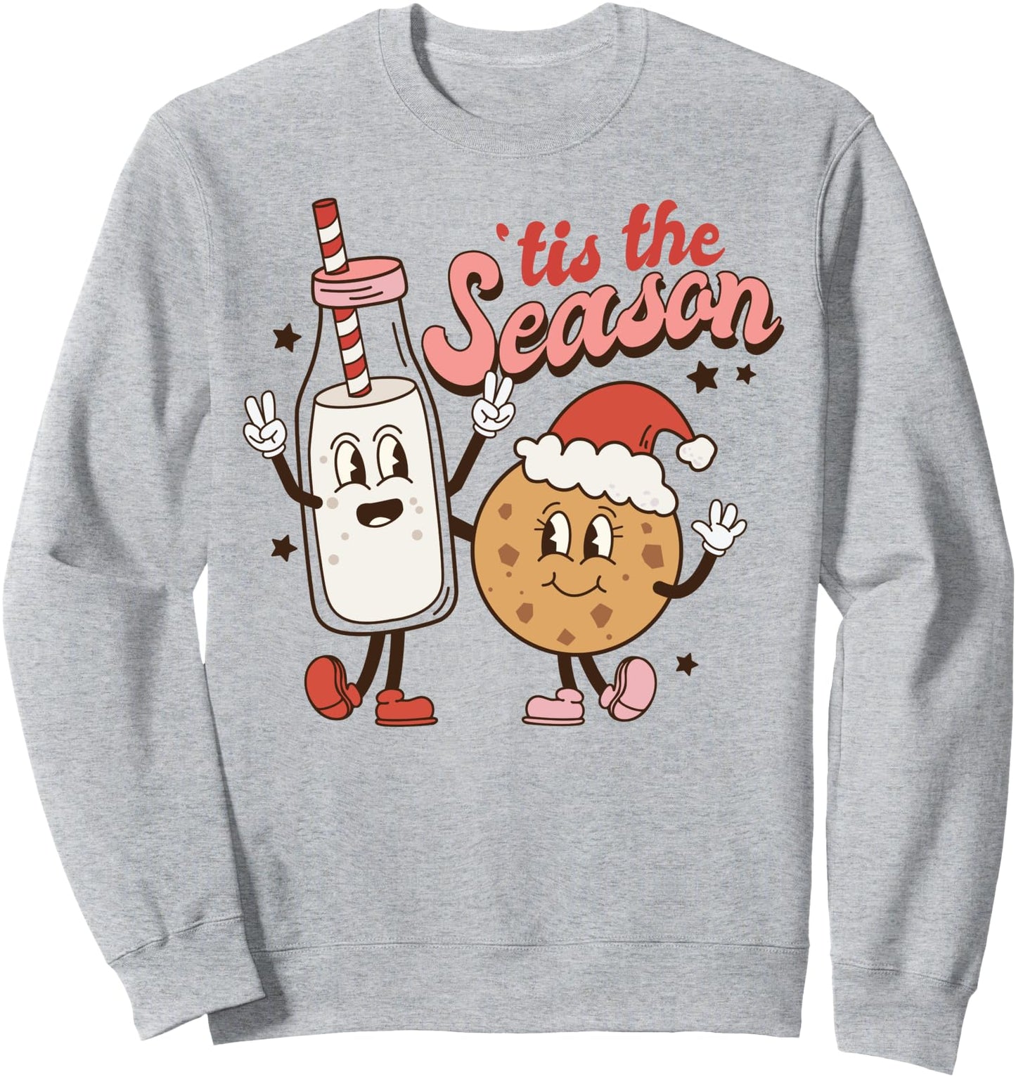 Vintage Milk and Cookies Shirt Christmas Holiday Xmas Retro Sweatshirt