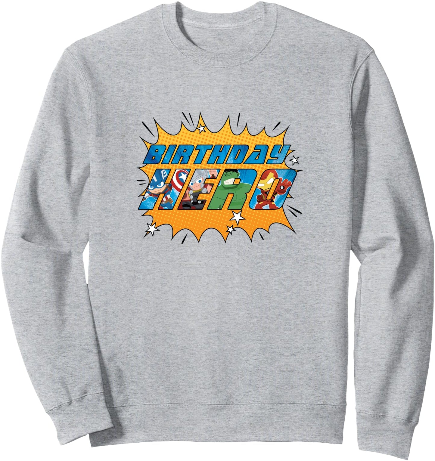 Marvel Birthday Hero Avengers Chibi Characters Logo Sweatshirt