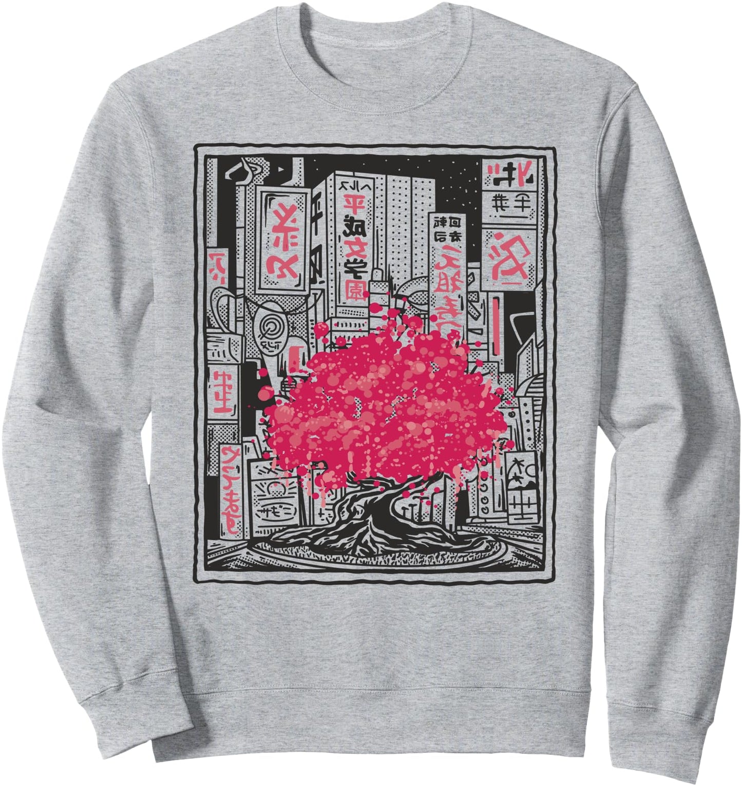 Japanese Sakura Tree City Sweatshirt