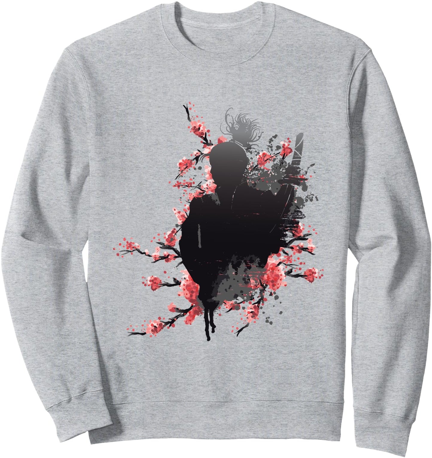 Japanese Samurai and cherry blossom tree and Japanese Katana Sweatshirt