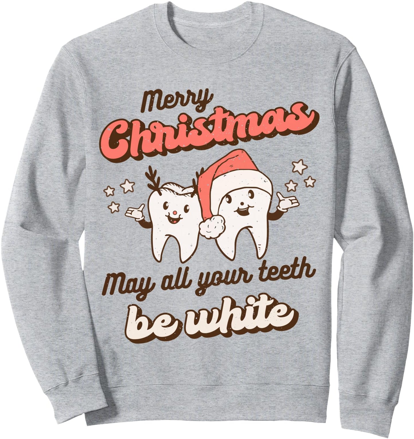 Retro Christmas Dentist Teeth Squad Funny Santa Claus Xmas Sweatshirt