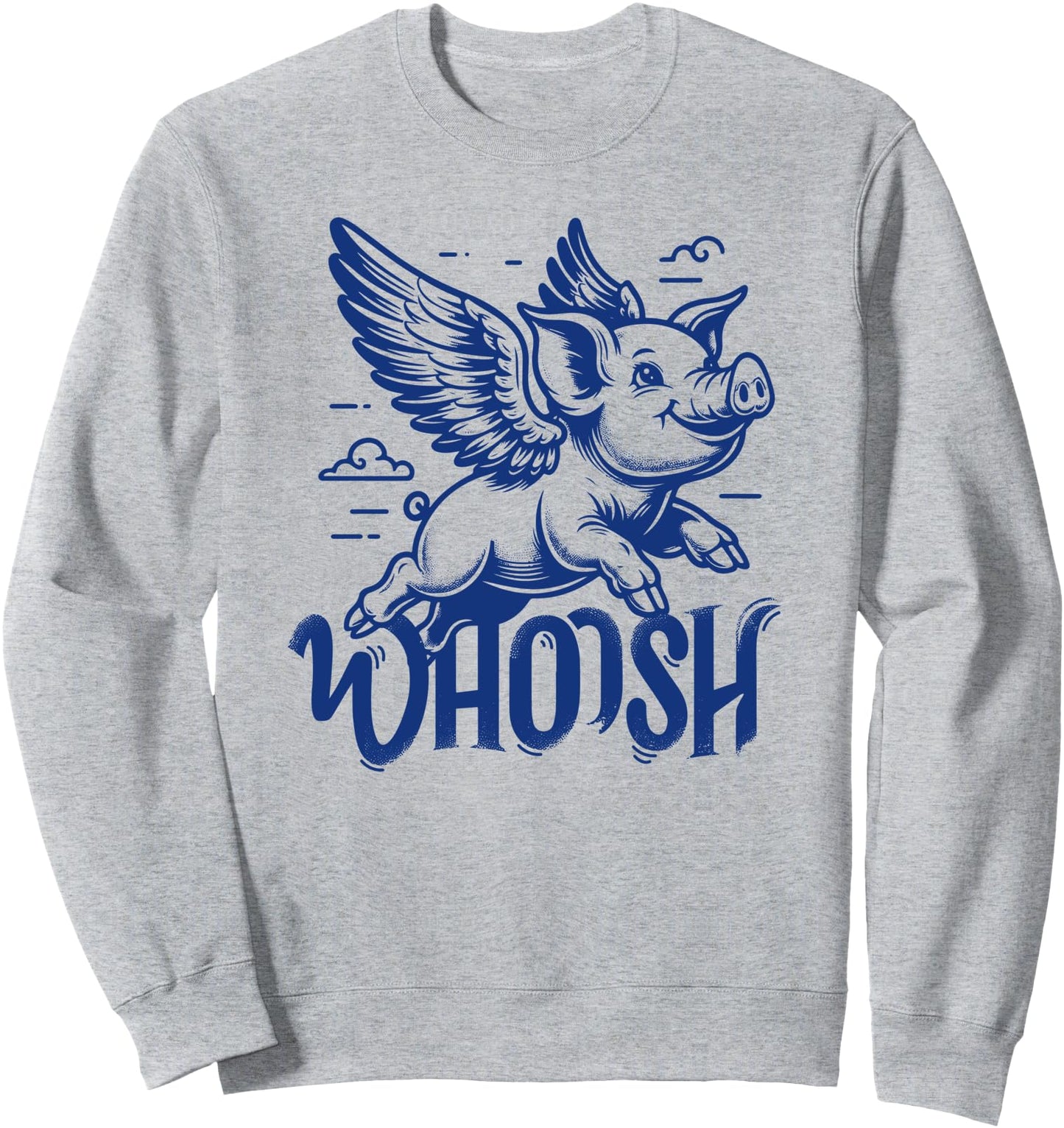 Flying Pig Pig with Wings 90s Graphic Sweatshirt