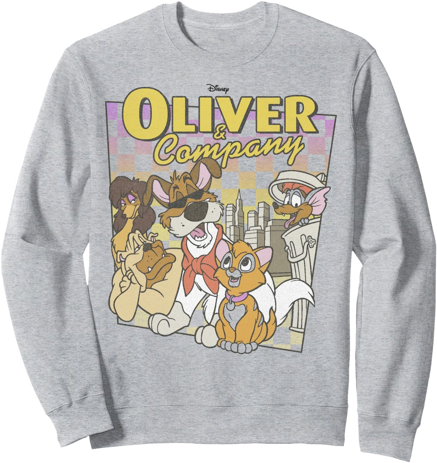 Disney Oliver & Company Checkerboard Poster Sweatshirt