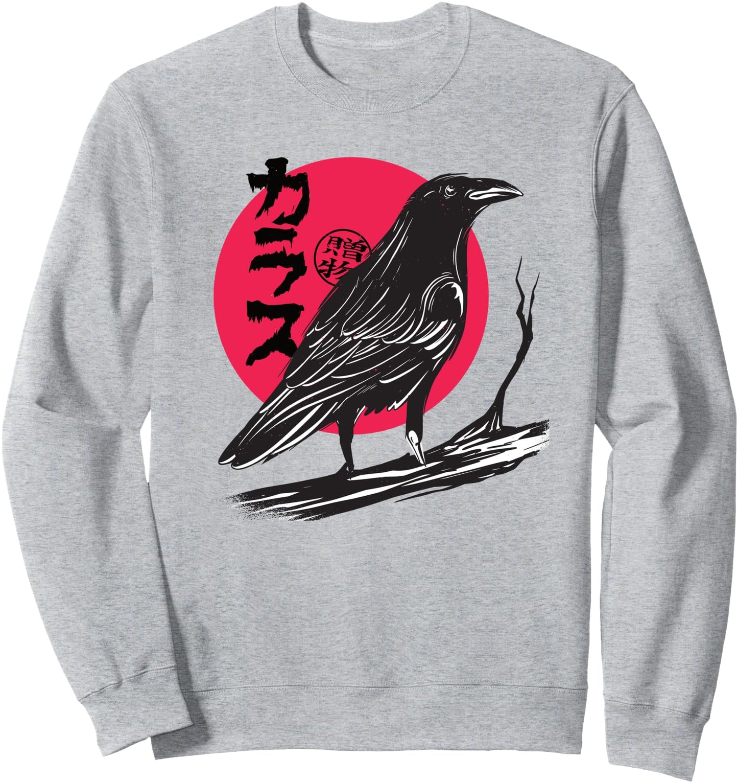 Red Moon Raven Crow Bird Japanese Sweatshirt